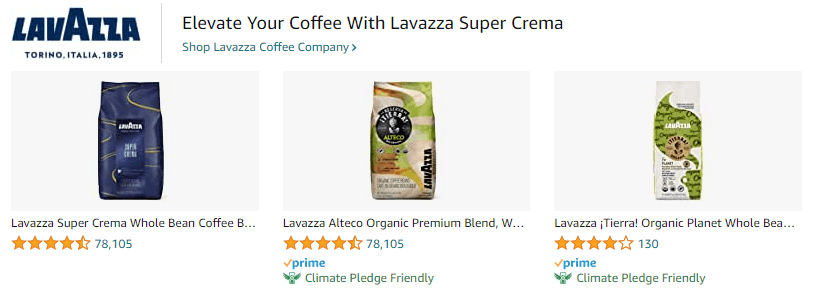 Lavazza: Ad - Sponsored Brand