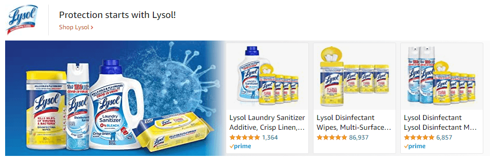 Lysol: Ad - Sponsored Brand