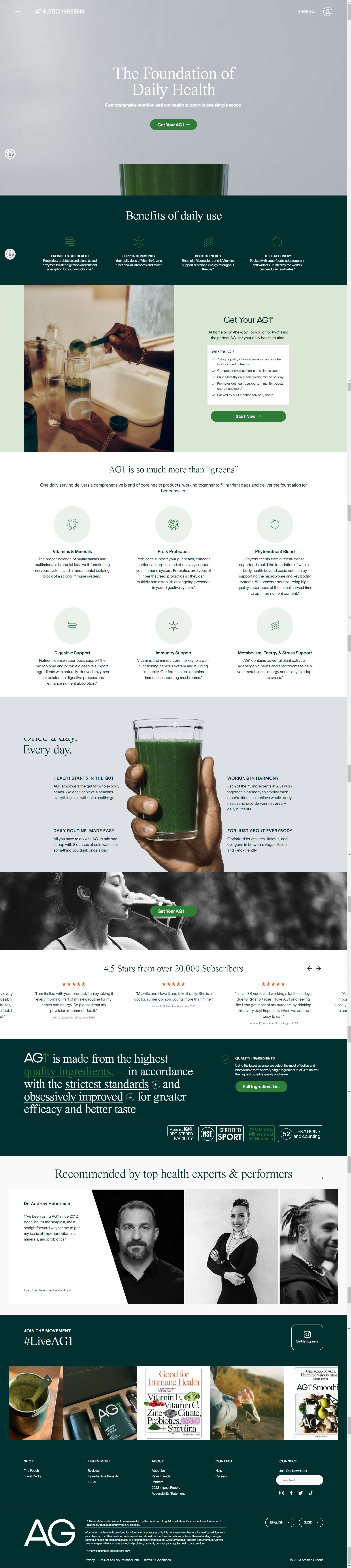 athleticgreens.com: Amazon listing image