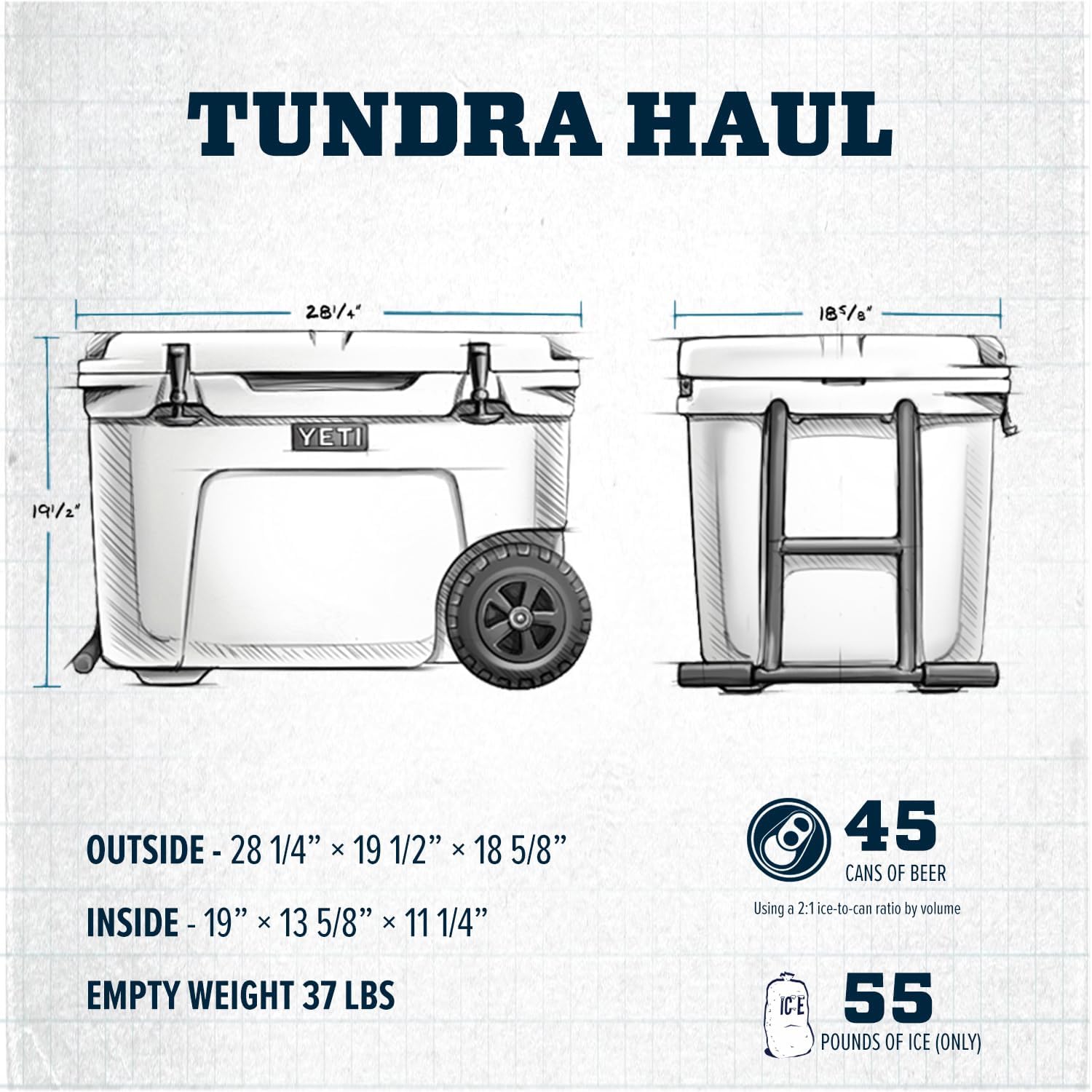 Amazon.com : YETI Tundra Haul Portable Wheeled Cooler: Infographics