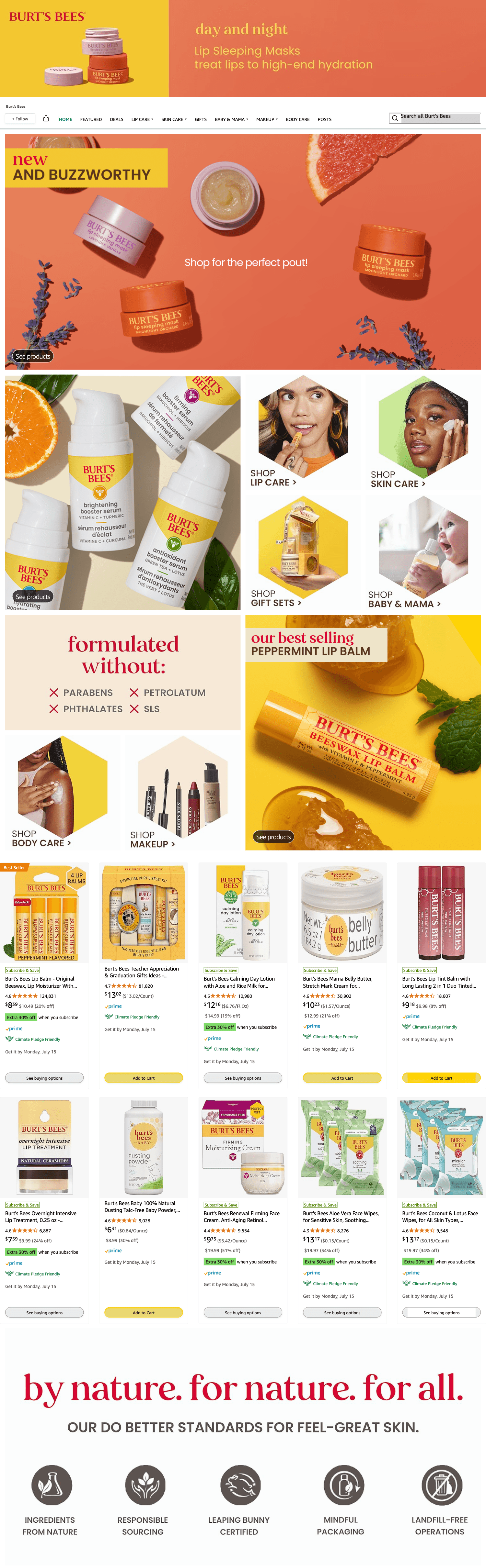 Amazon.com: Burt's Bees: Storefront
