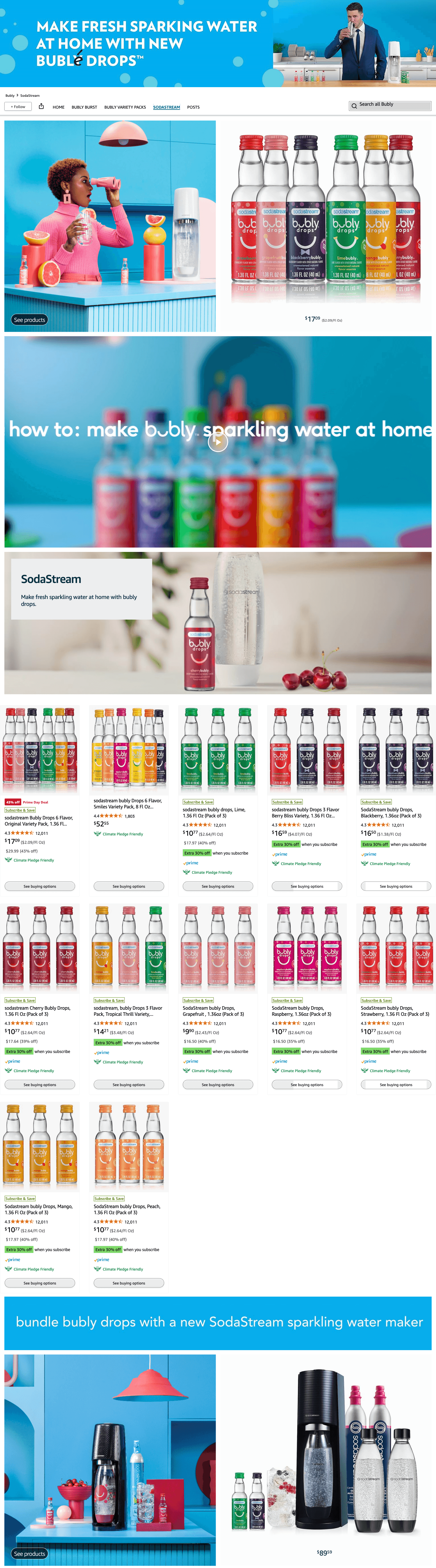 Amazon.com: Bubly: SodaStream: Storefront