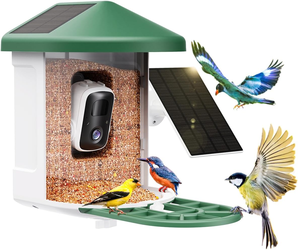 Amazon.com : HARYMOR Bird Feeder with Camera with AI Identify Bird Species Solar Panel: Infographics