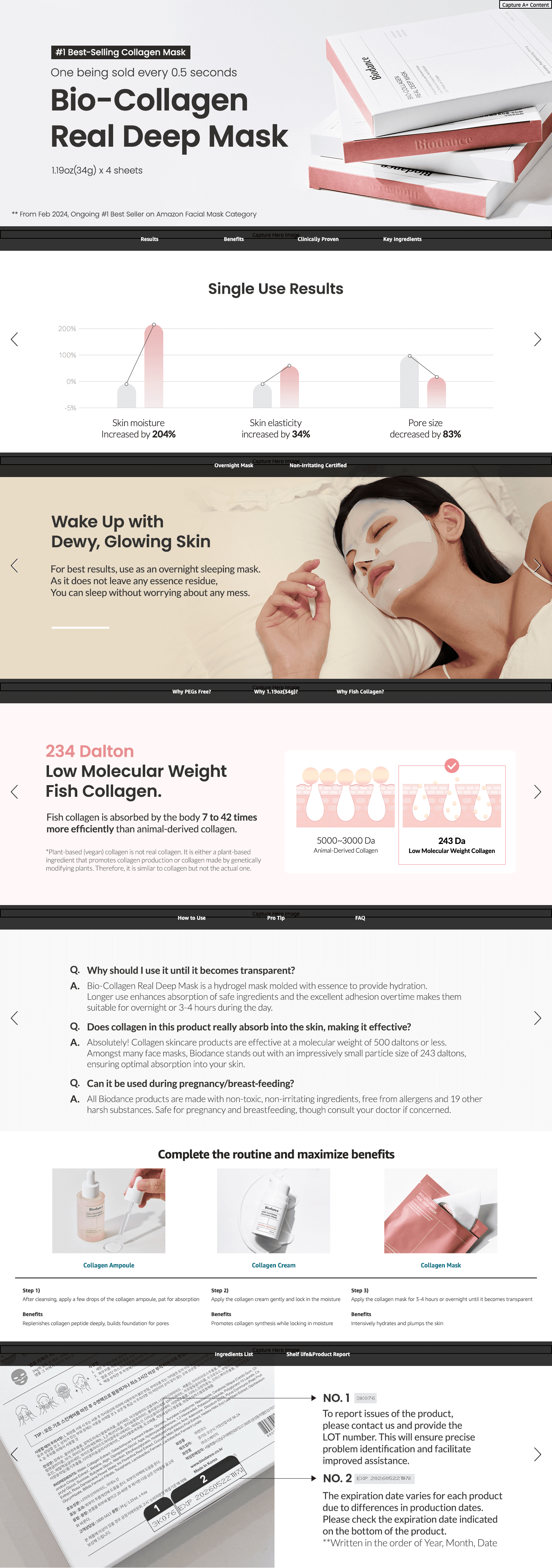 Amazon.com : BIODANCE Bio-Collagen Real Deep Mask: A+ Premium
