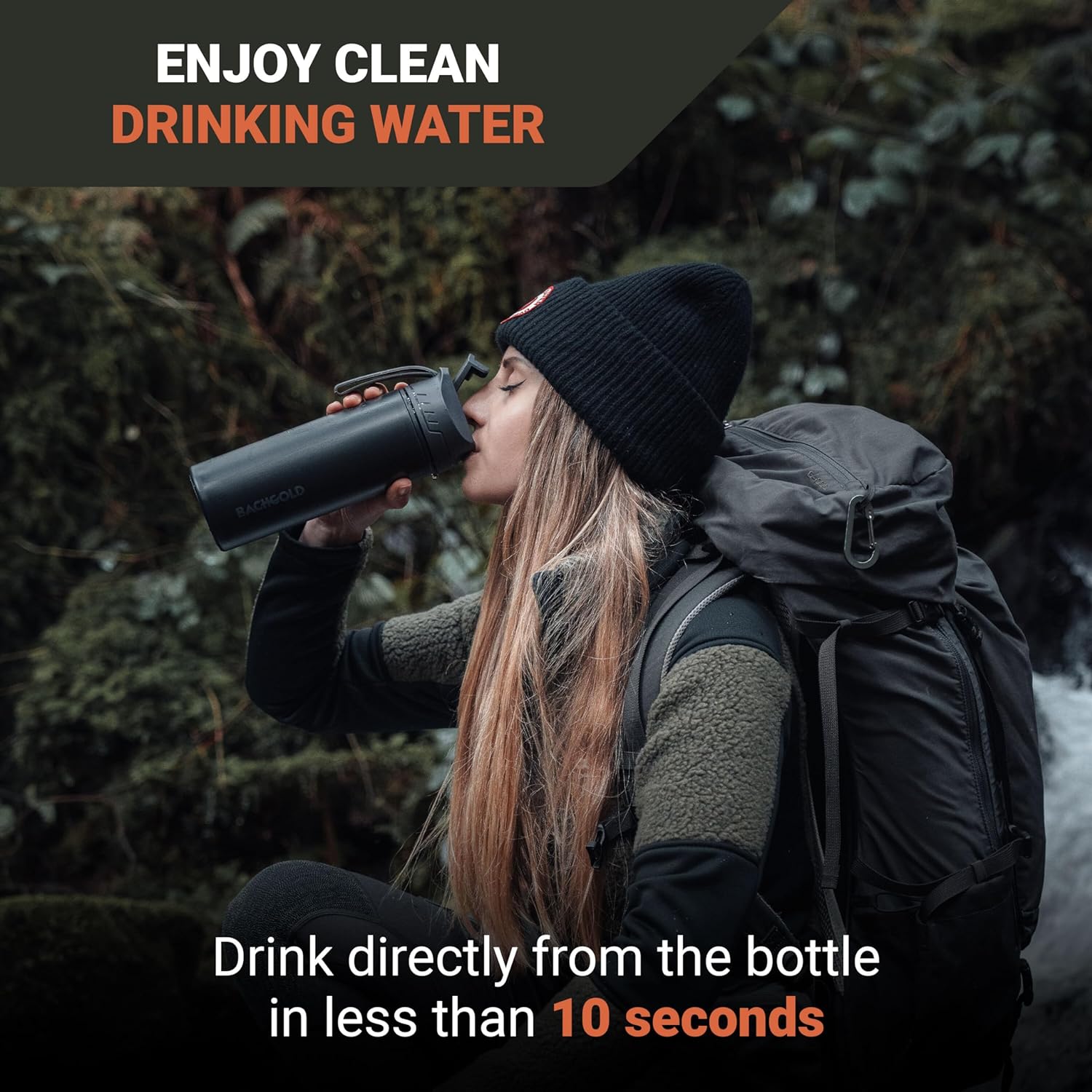 Amazon.com : Bachgold Water Bottle with Filter: Infographics