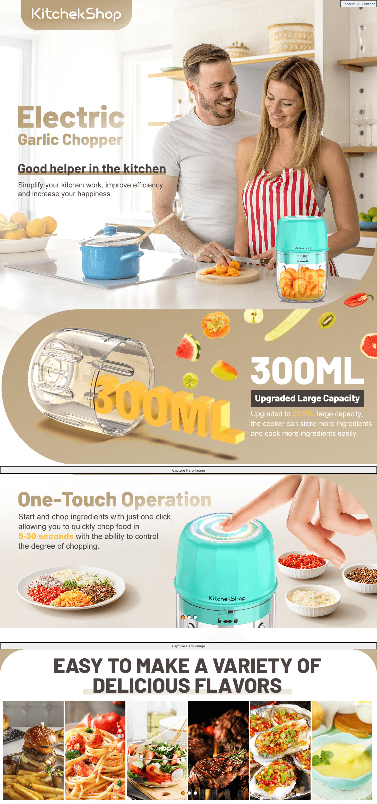 Amazon.com: Rechargeable Portable and Cordless Mini Food Processor 250ML with Stainless…: A+ Premium