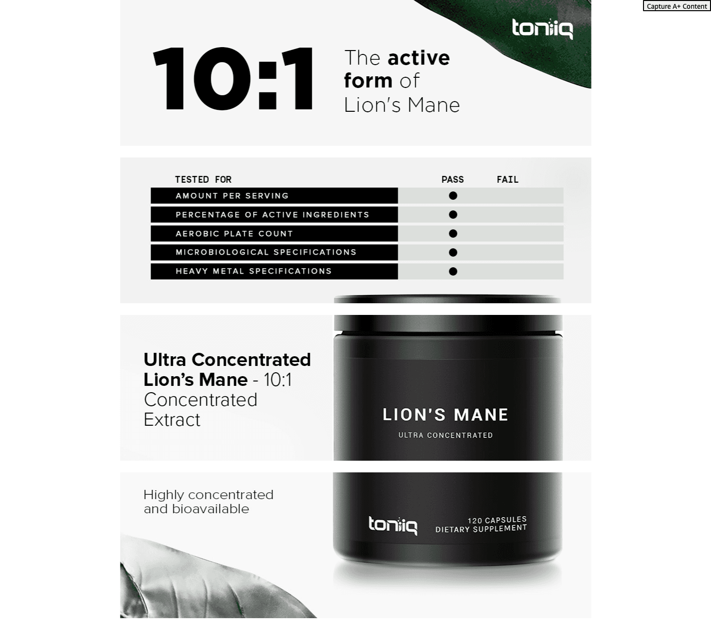 Amazon.com: Toniiq 18,000mg 10x Concentrated Ultra High Strength Extract: A+ Premium