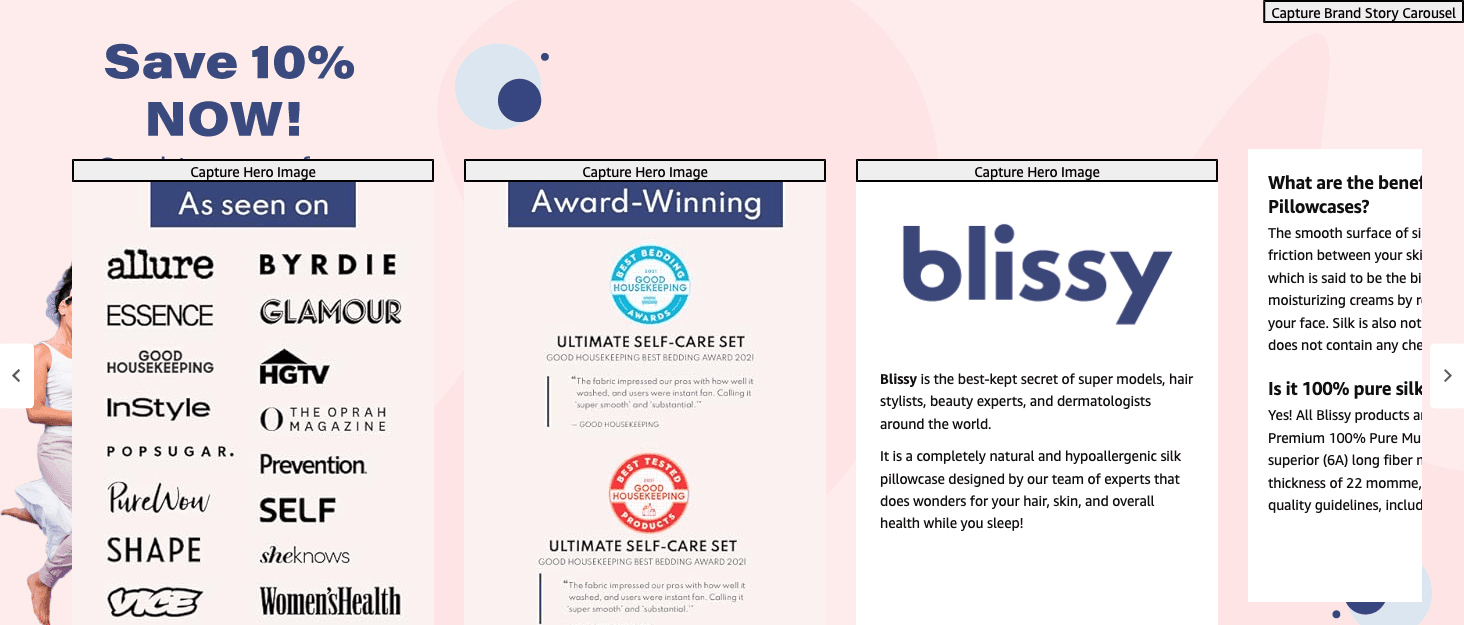 Amazon.com: Blissy Silk Pillowcase: Brand Stories