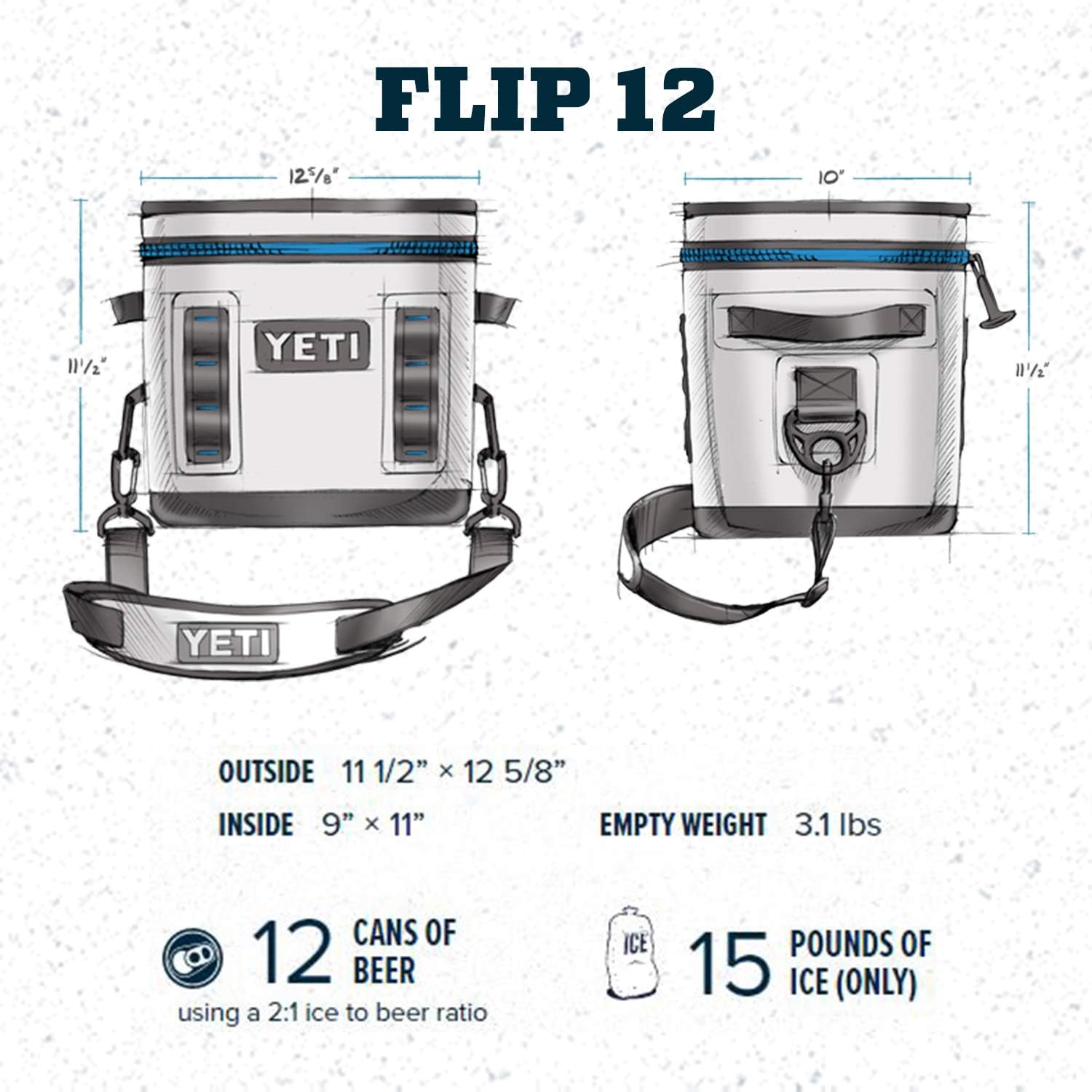 Amazon.com: YETI Hopper Flip 12 Portable Cooler: Infographics