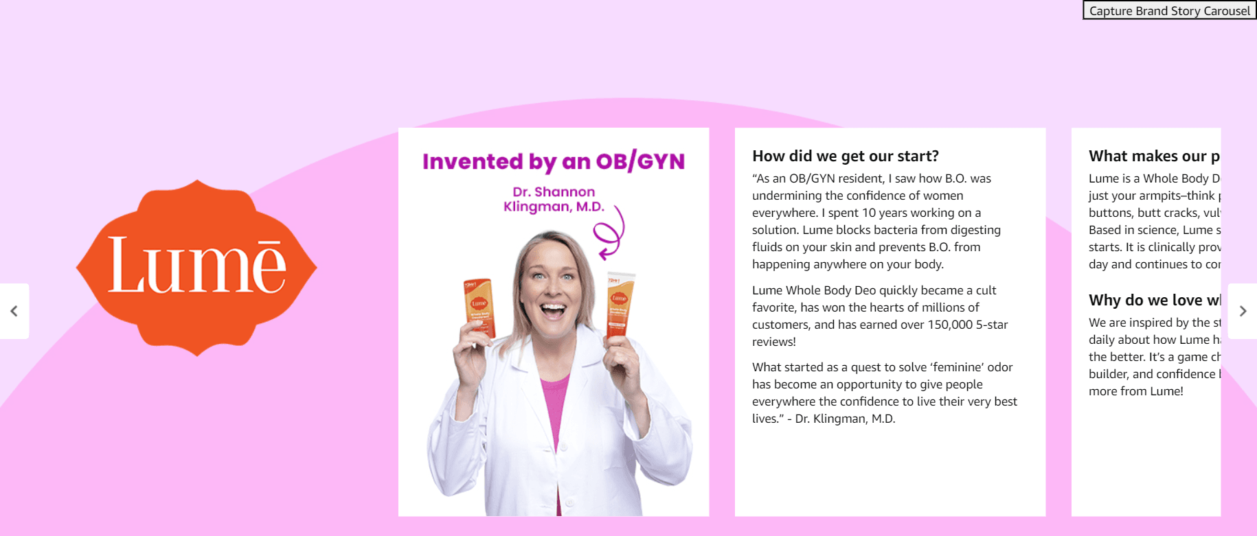 Amazon.com : Lume Whole Body Deodorant: Brand Stories