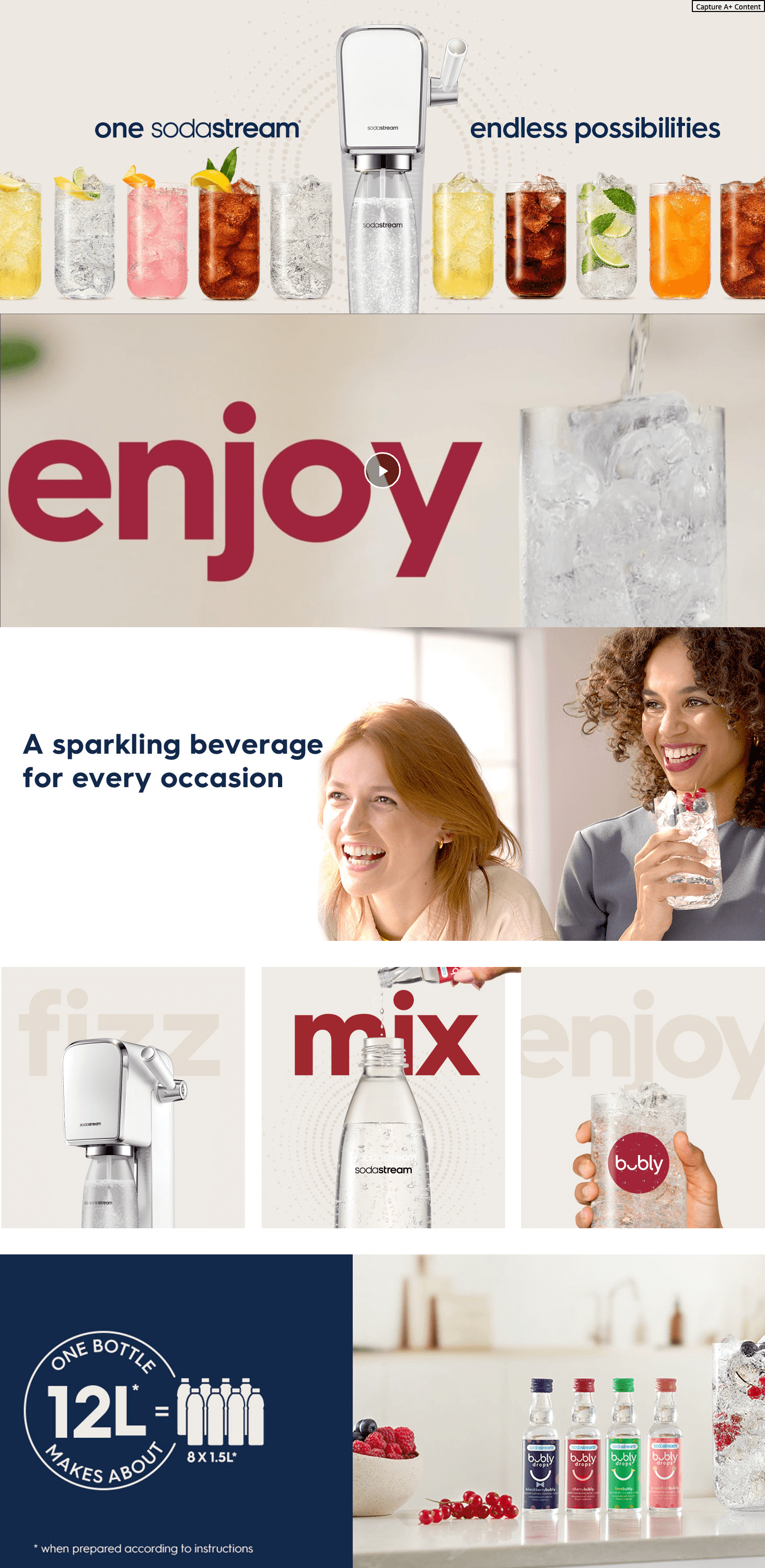 Amazon.com : sodastream Bubly Drops 6 Flavor: A+ Premium