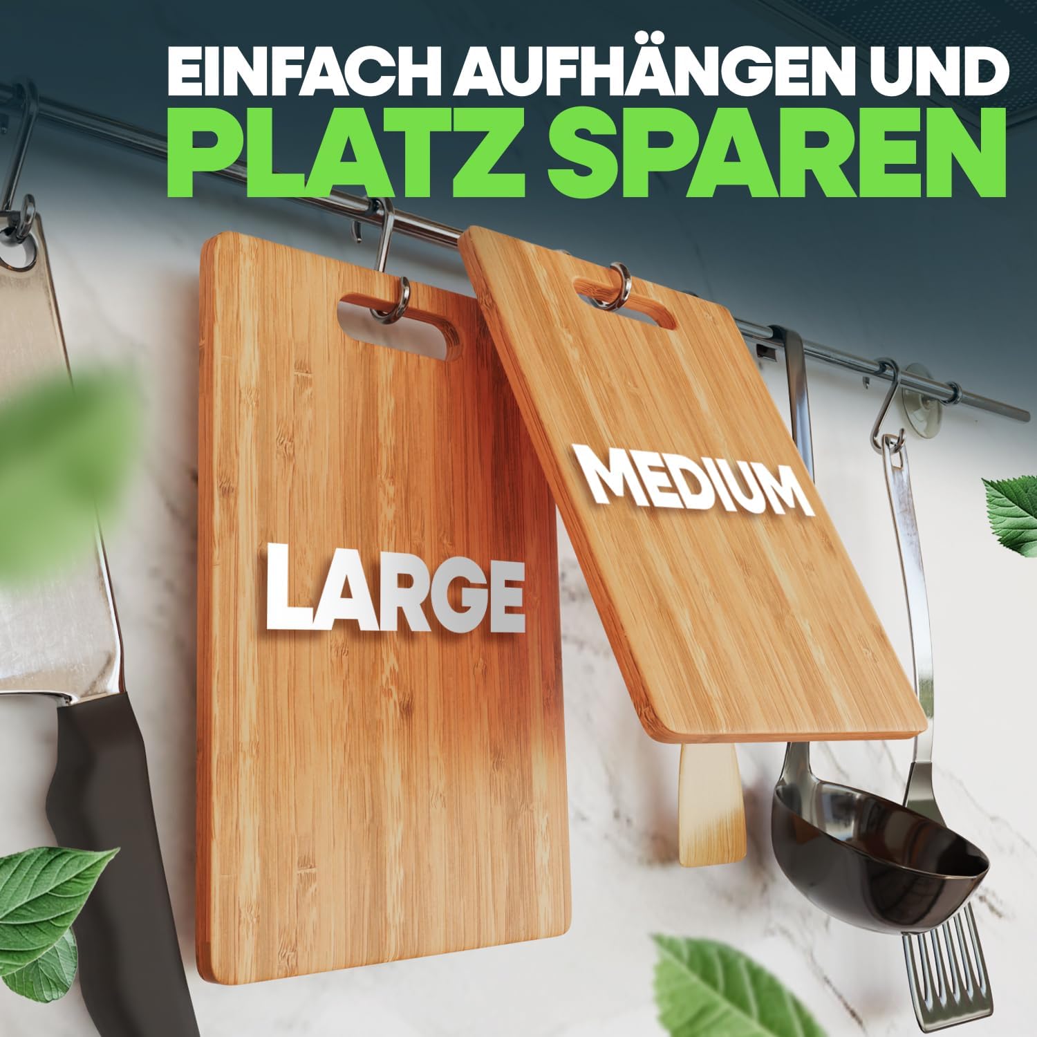 Loco Bird Solid Bamboo Chopping Boards Set of 3: Infographics