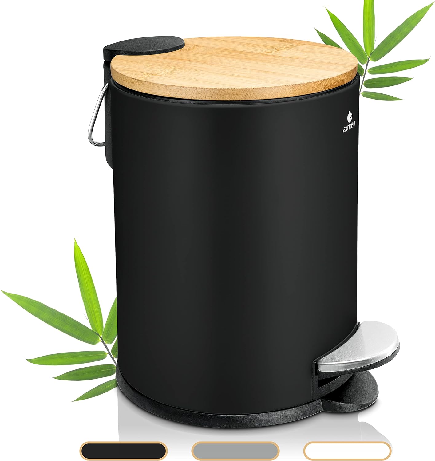 Exitoso 3L Small Bathroom Bin with Lid: Infographics