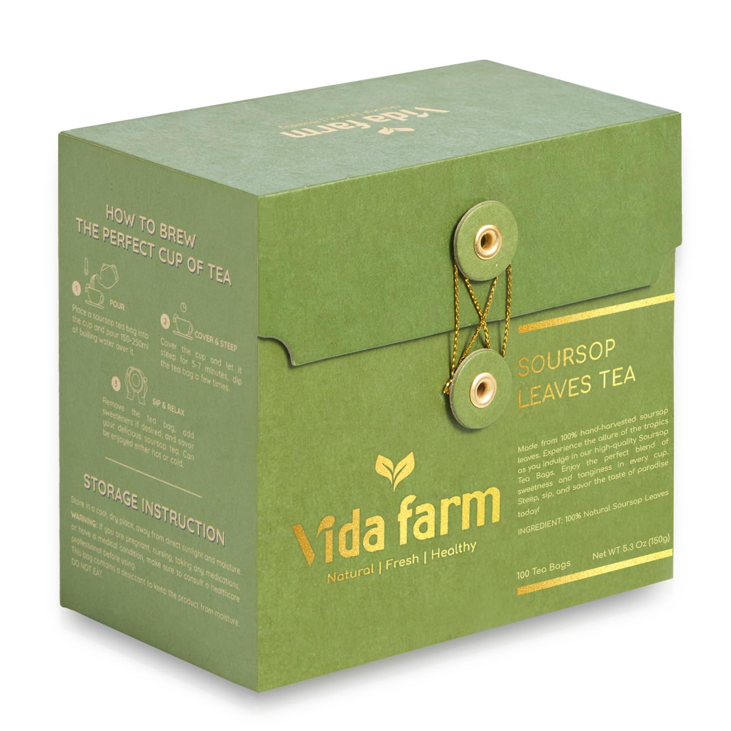 Amazon.com : VIDA FARM 100 Soursop Tea Bags: Infographics