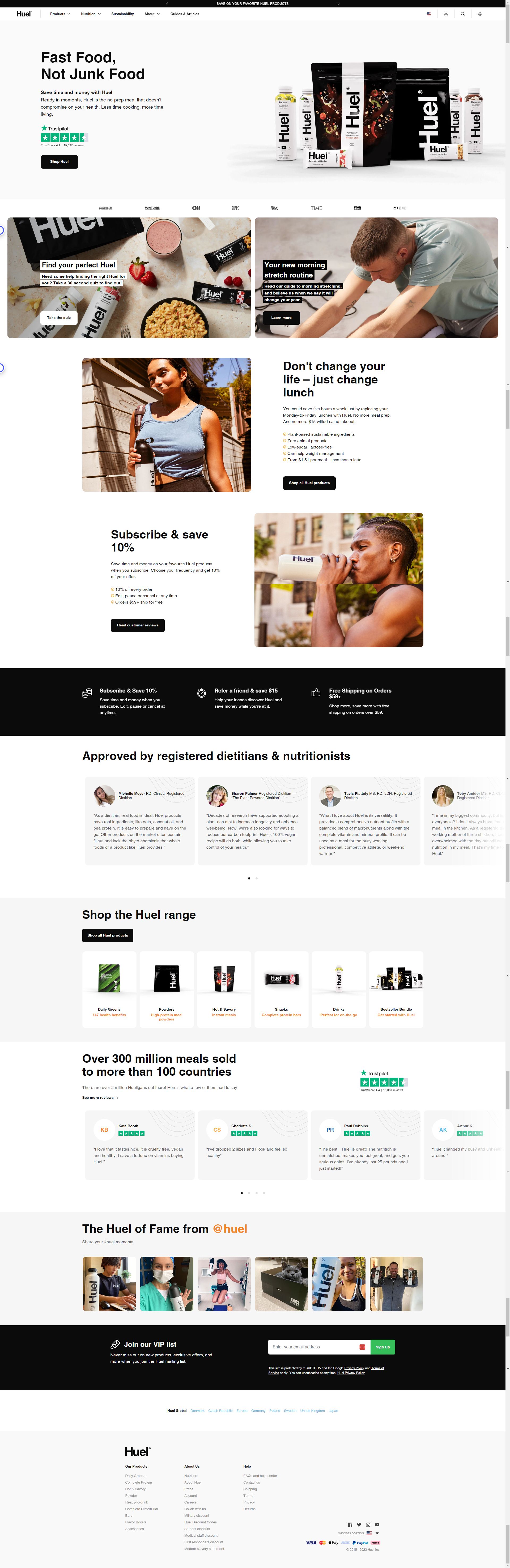 huel.com: Amazon listing image
