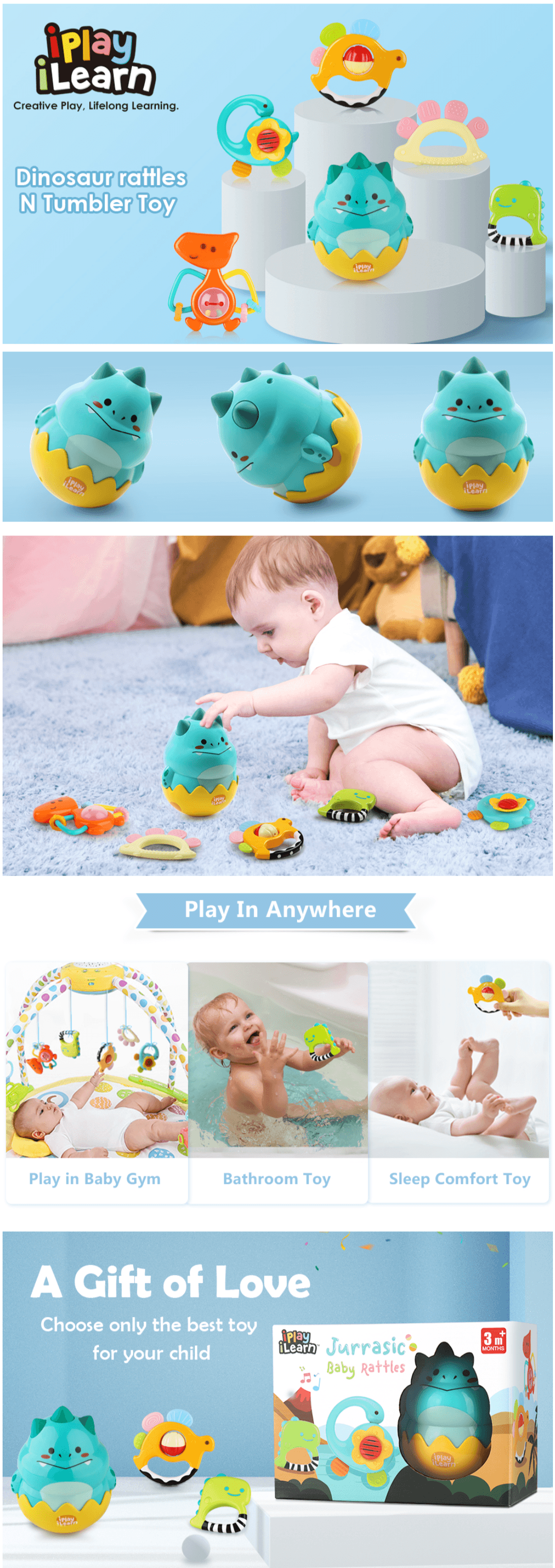 iPlayiLearn Toys Games AA 1: A+