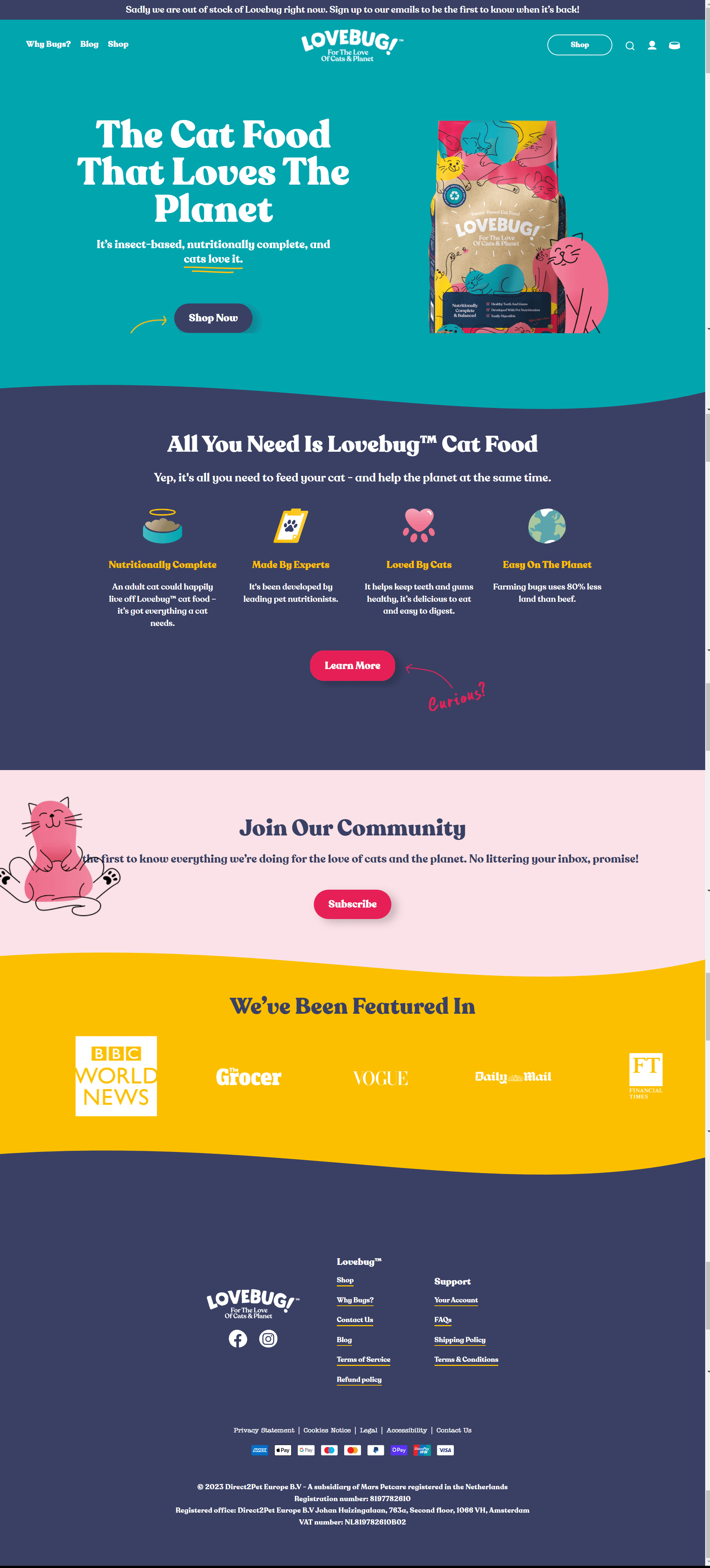 lovebugpetfood.com: Amazon listing image
