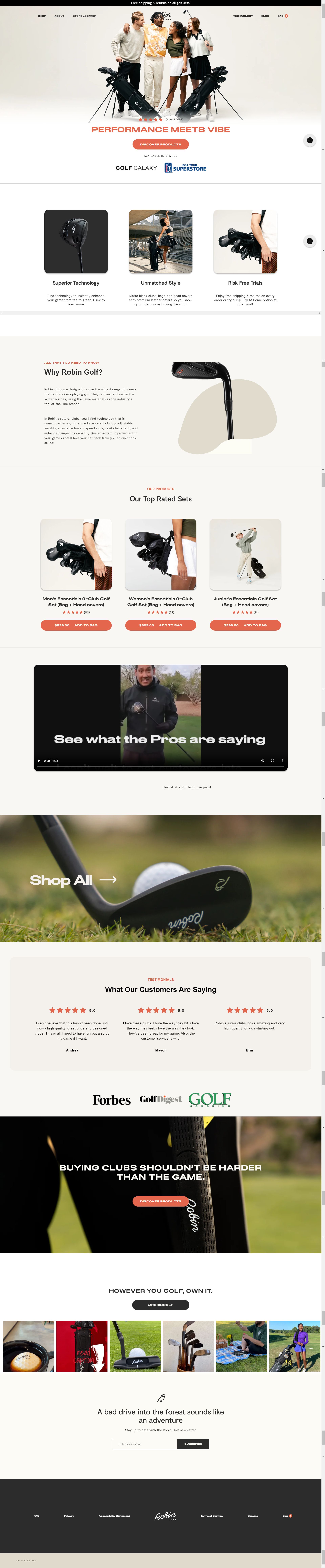 robingolf.com: Amazon listing image