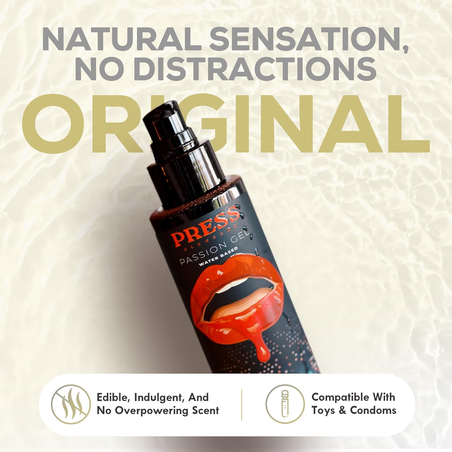 Press Pleasure Original Water-Based Lubricant: Infographics