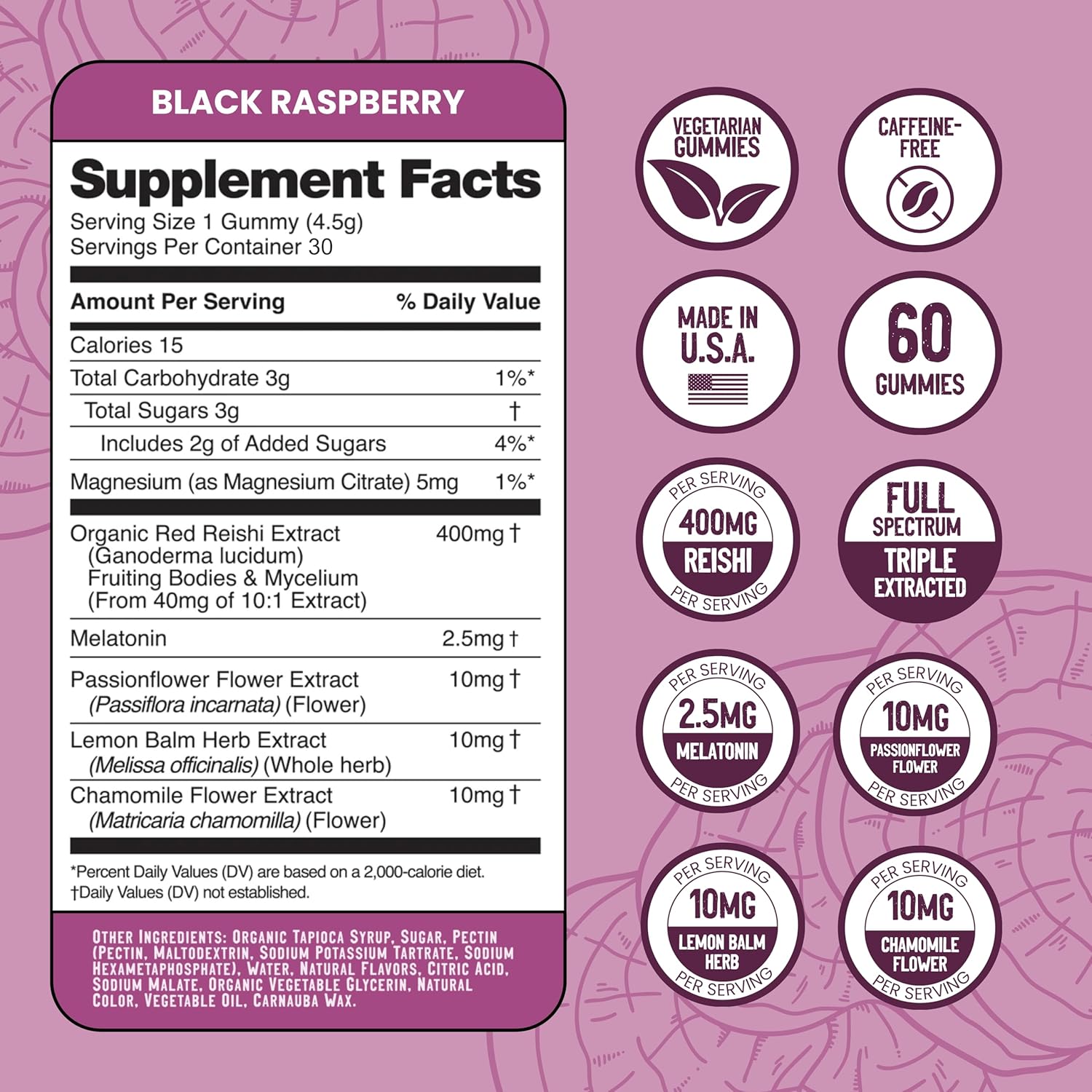 Amazon.com: Troomy Sleep Reishi + Melatonin Great Tasting Mushroom Gummies: Inclusions Secondary Images