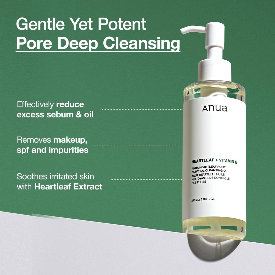 Amazon.com: Anua Heartleaf Aceite limpiador para control de poros: Infographics
