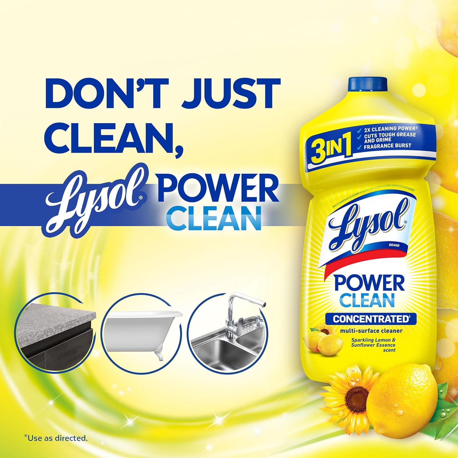Amazon.com: Lysol Power Clean Multi-Surface Cleaner: Infographics