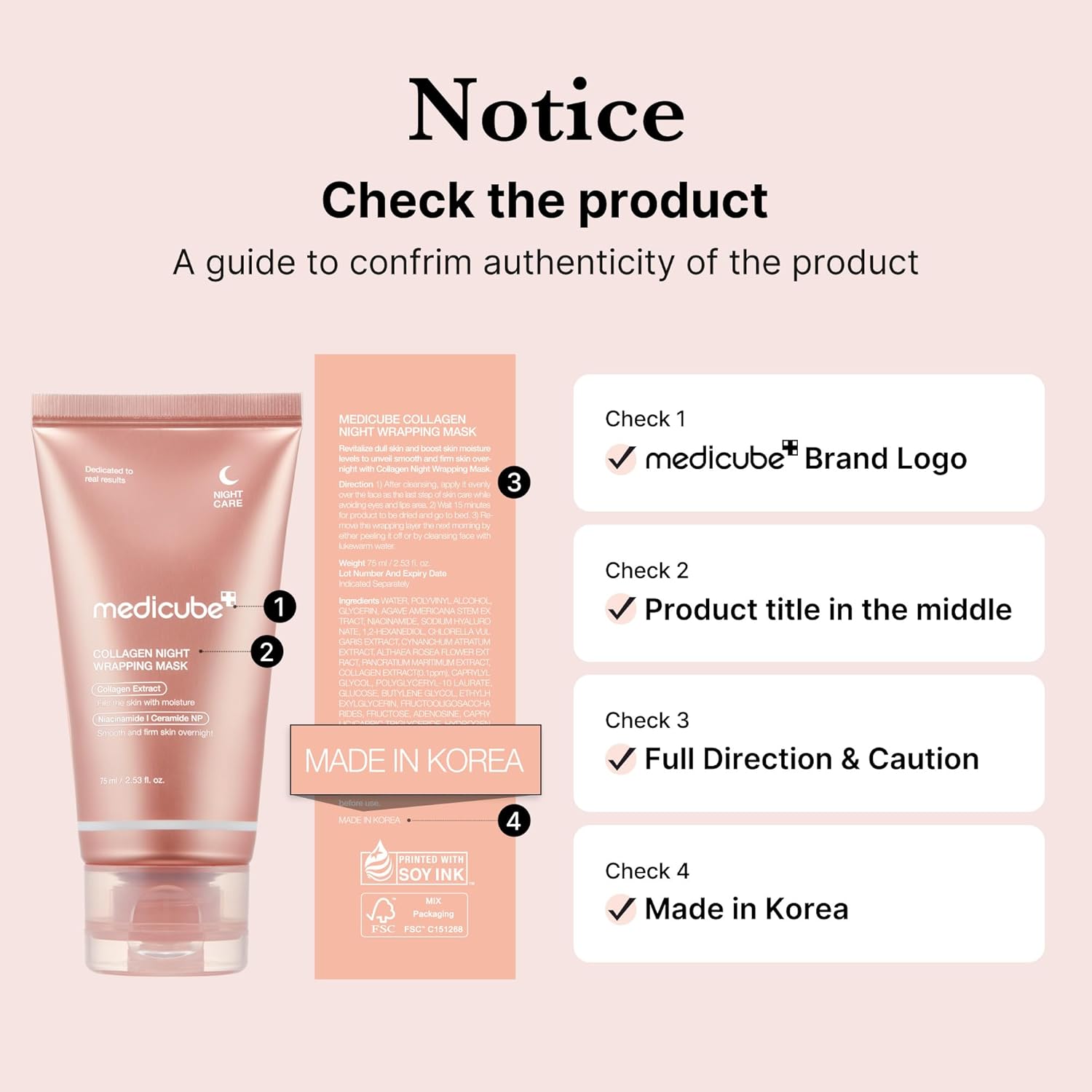 Amazon.com : medicube Collagen Overnight Wrapping Peel Off Facial Mask Pack: Infographics
