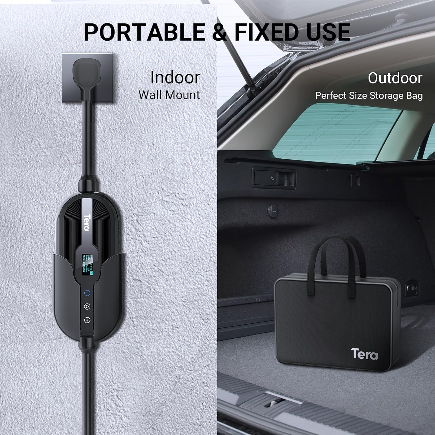 Amazon.com: Tera Electric Vehicle Charger for Tesla: Level 1 & 2 J1772 32A 8A 110V 240V…: Infographics