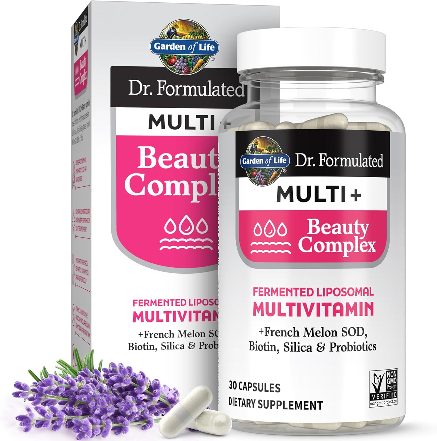 Amazon.com: Garden of Life Dr Formulated Multi+ Beauty Complex Fermented Liposomal…: Infographics