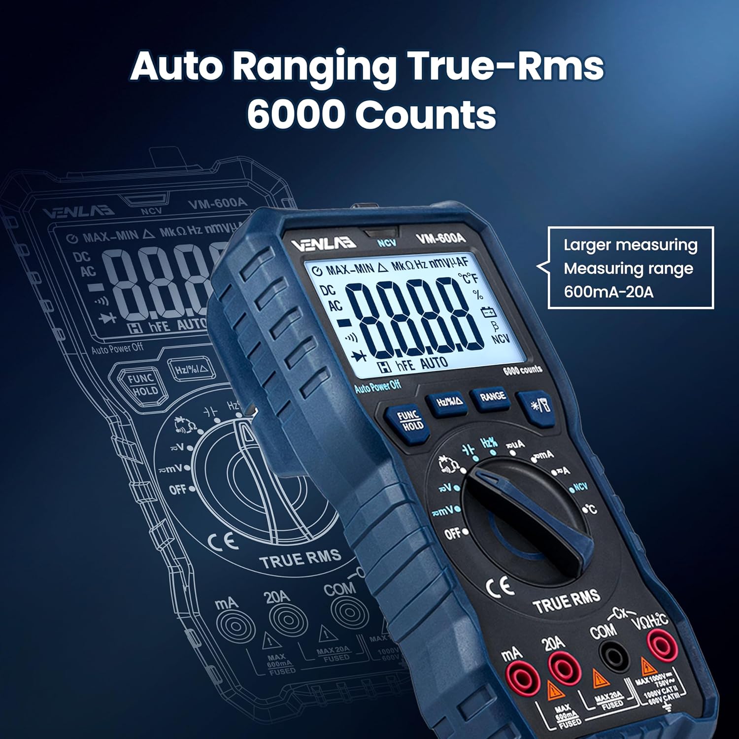 Infographics for VENLAB Digital Multimeter