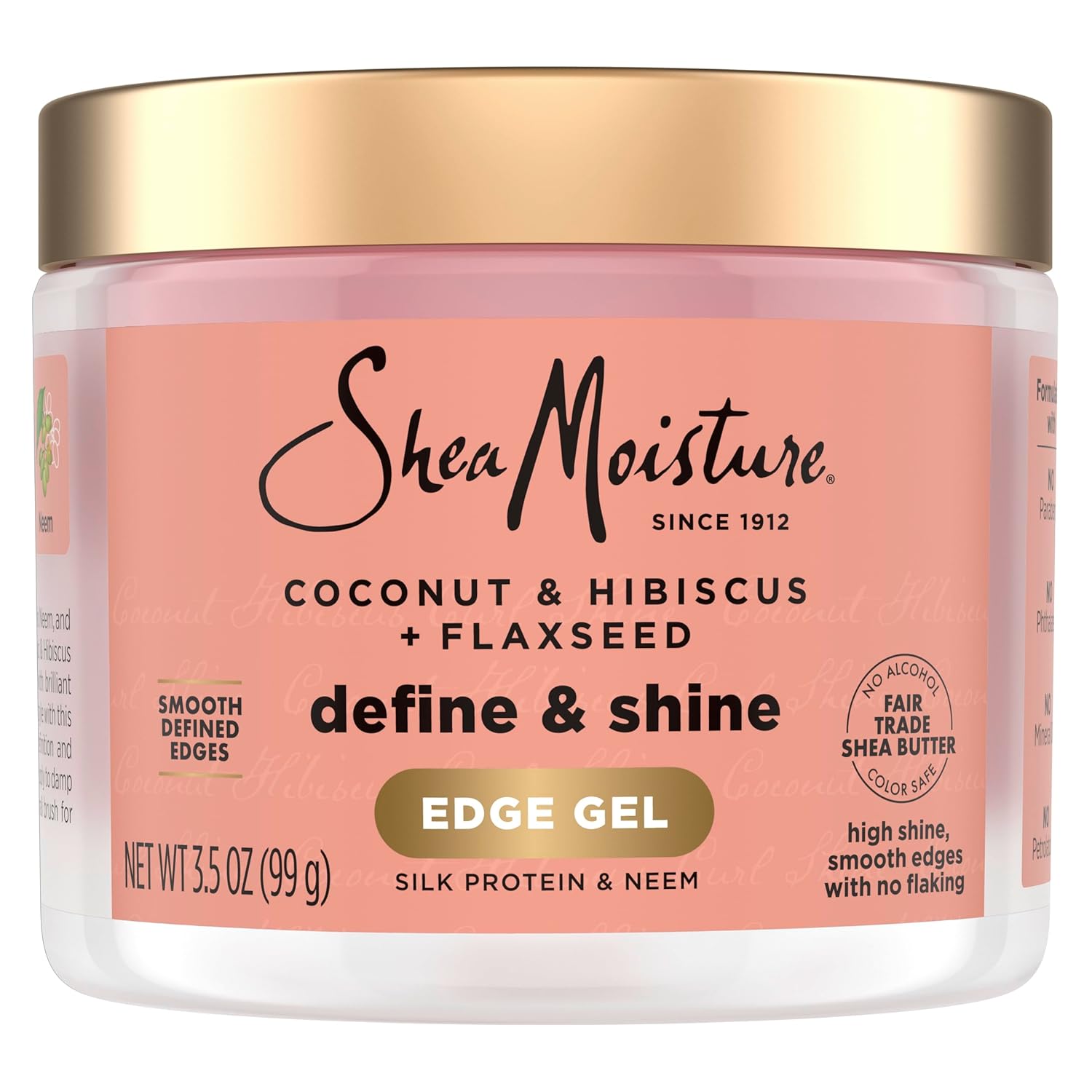 Amazon.com : Shea Moisture Define & Shine Edge Gel + Flaxseed Coconut & Hibiscus Holds…: Infographics