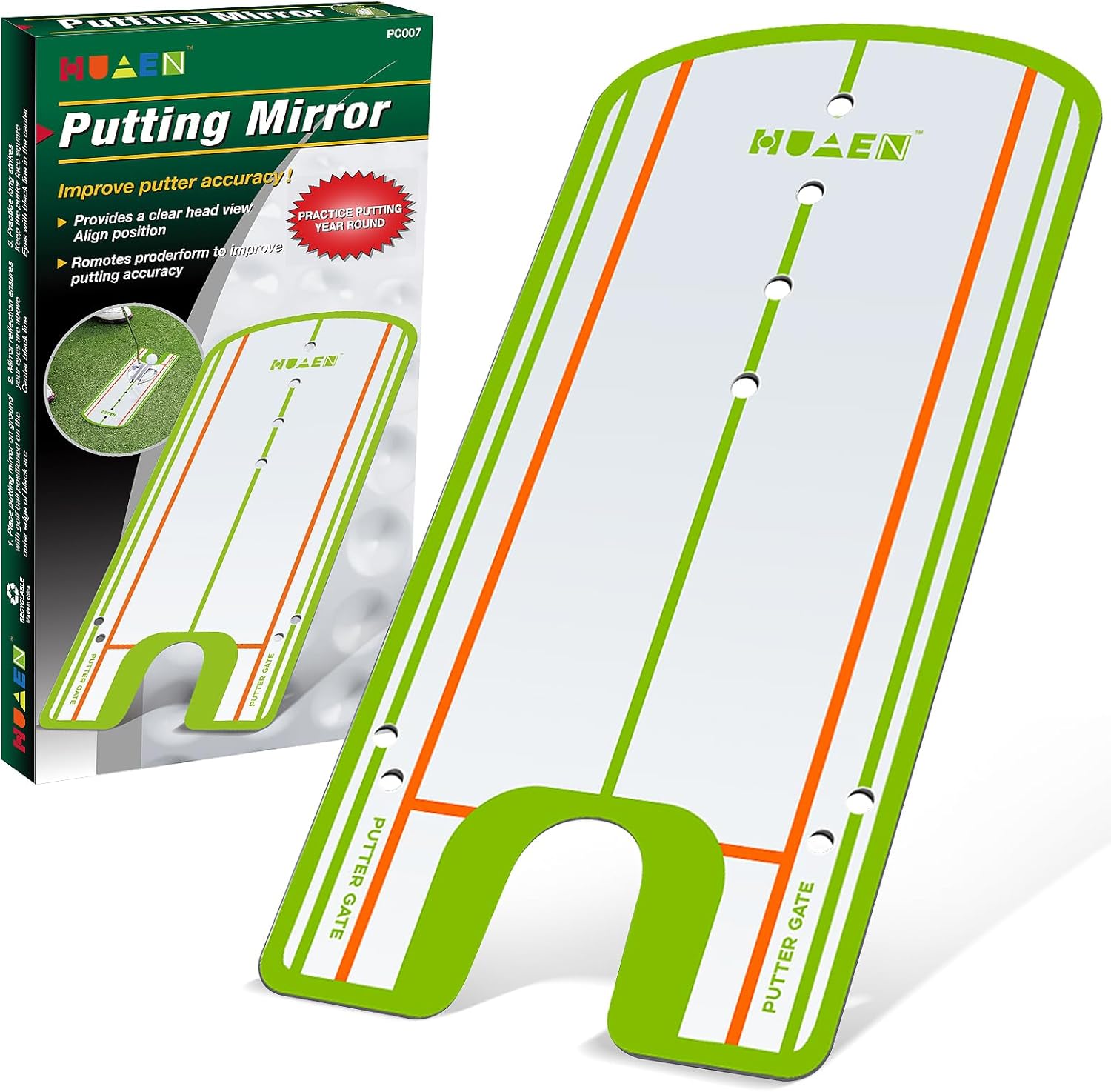 Amazon.com : HUAEN Golf Putting Alignment Mirror: Infographics