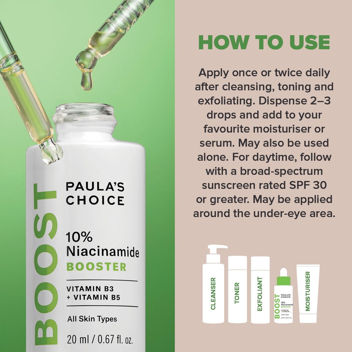 Paula’s Choice 10% Niacinamide BOOSTER: Infographics