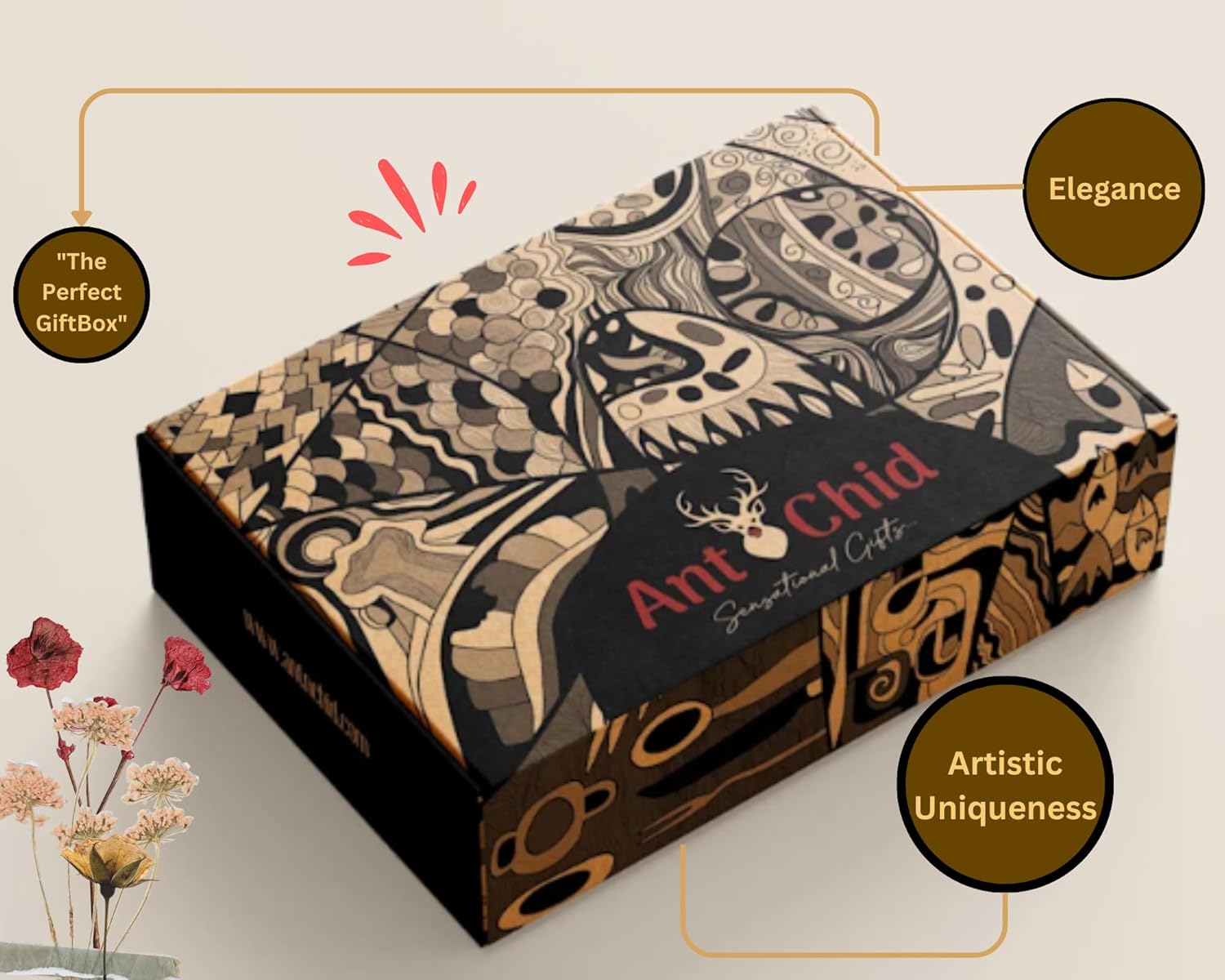 Emphasizes the brand's artistic and elegant design aesthetic to position the product as a premium, thoughtfully crafted gift item.
