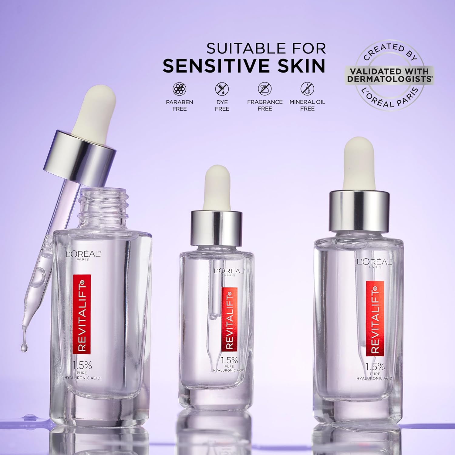 Amazon.com: L'Oreal Paris Revitalift 1.5% Pure Hyaluronic Acid Face Serum: Infographics