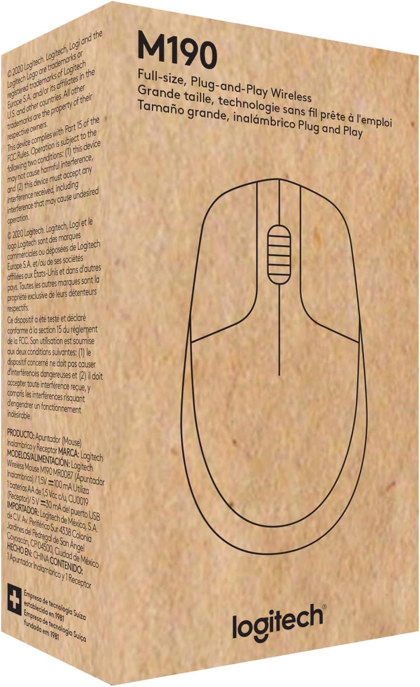 Explains that this is a full-size, plug-and-play wireless mouse through the product name and diagram.