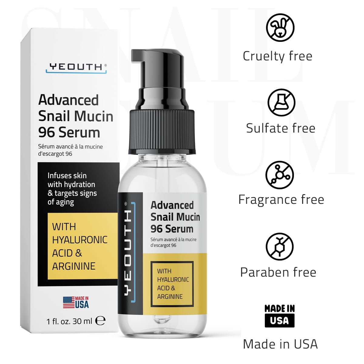 Amazon.com: YEOUTH Snail Mucin Serum for Face: Infographics