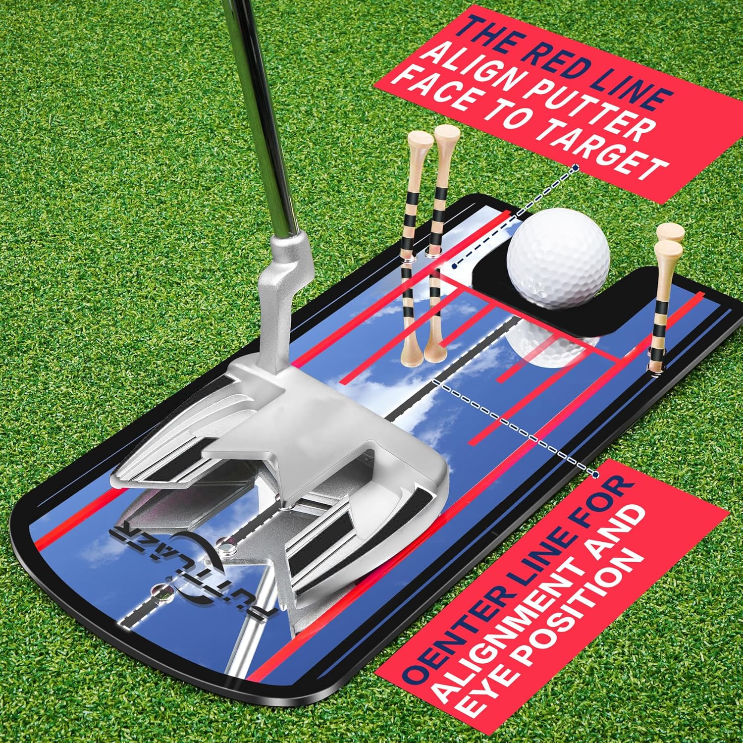 Amazon.com : Golf Putting Mirror with 6 Golf Tees: Infographics