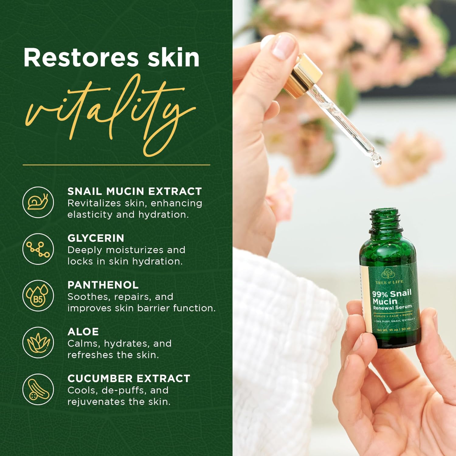 Amazon.com: Tree of Life Beauty 99% Snail Mucin Serum: Infographics