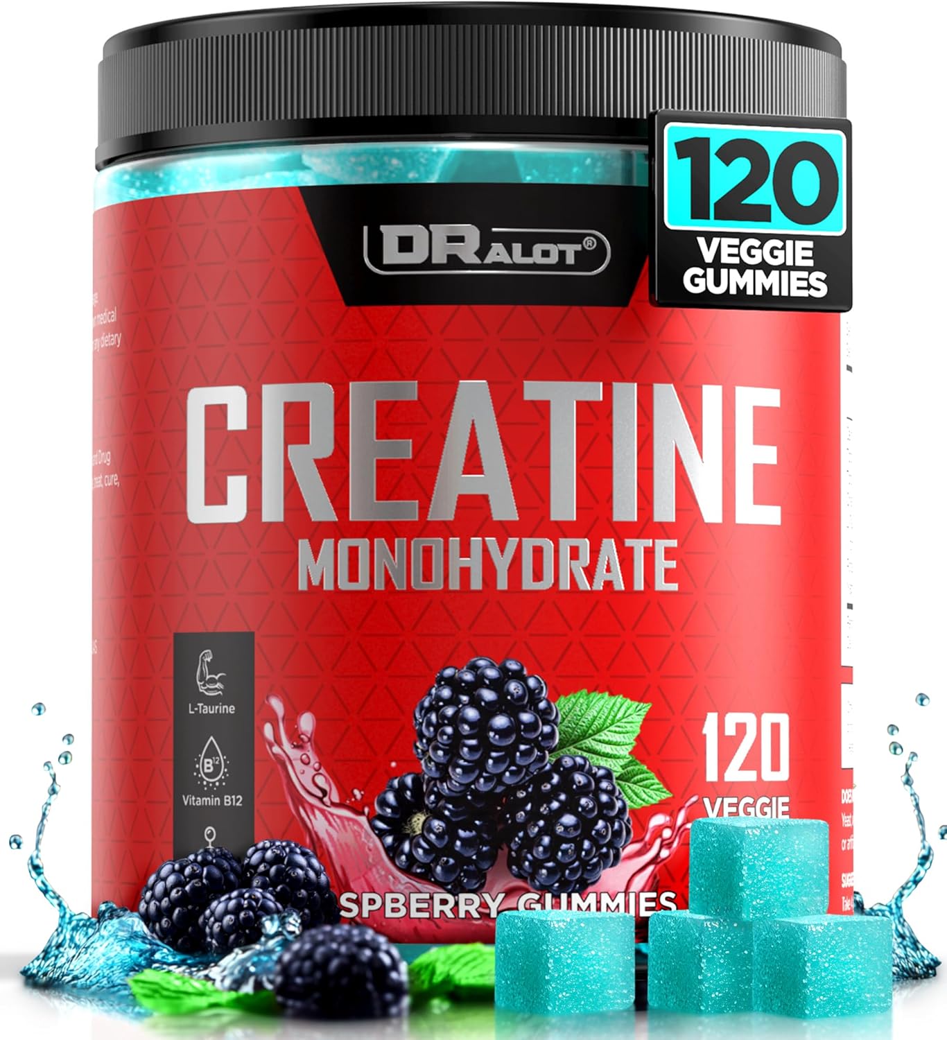 Highlights the large quantity of 120 veggie gummies to emphasize value and long-lasting supply. Emphasizes the key ingredient and product type to inform customers about the supplement's main feature.