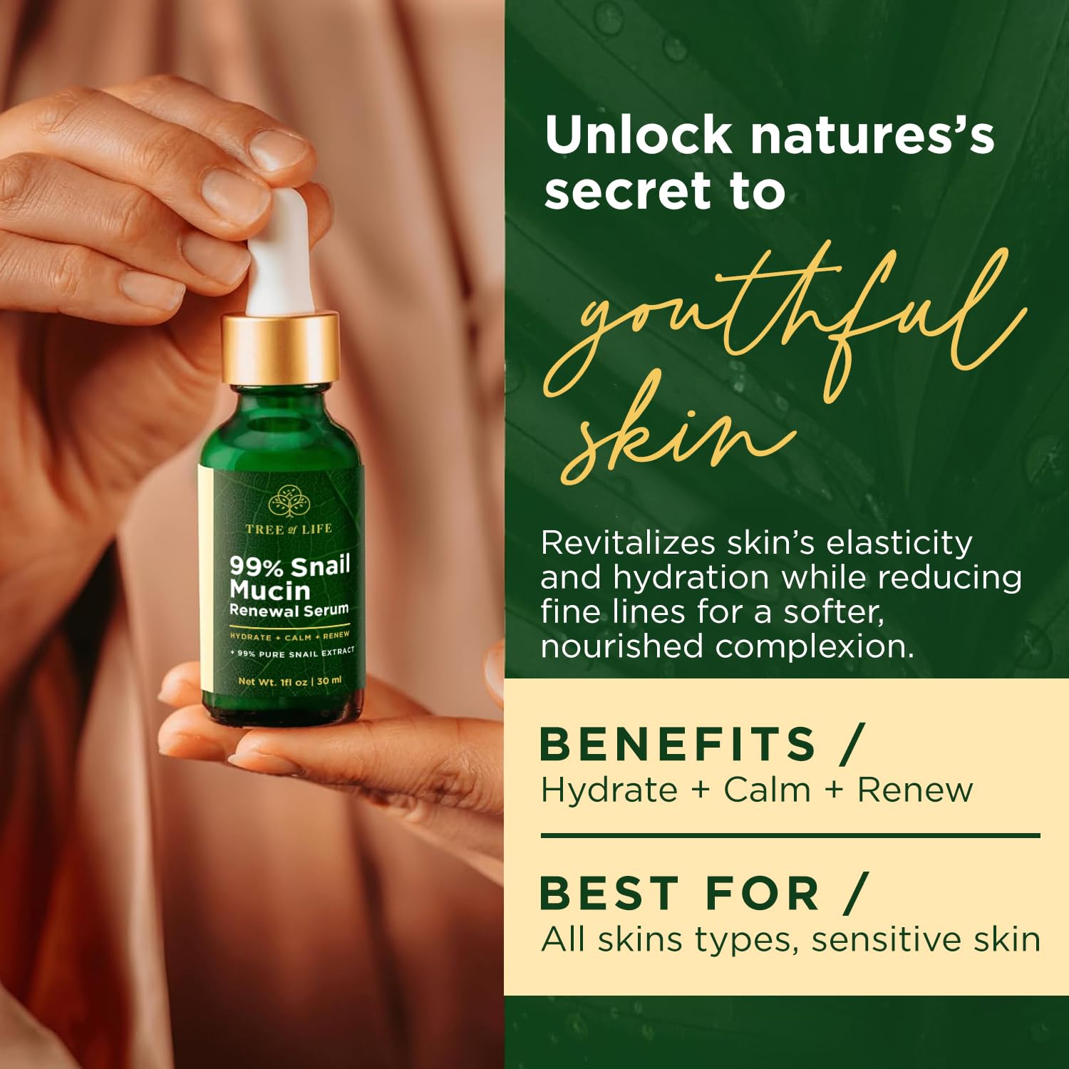 Amazon.com: Tree of Life Beauty 99% Snail Mucin Serum: Infographics