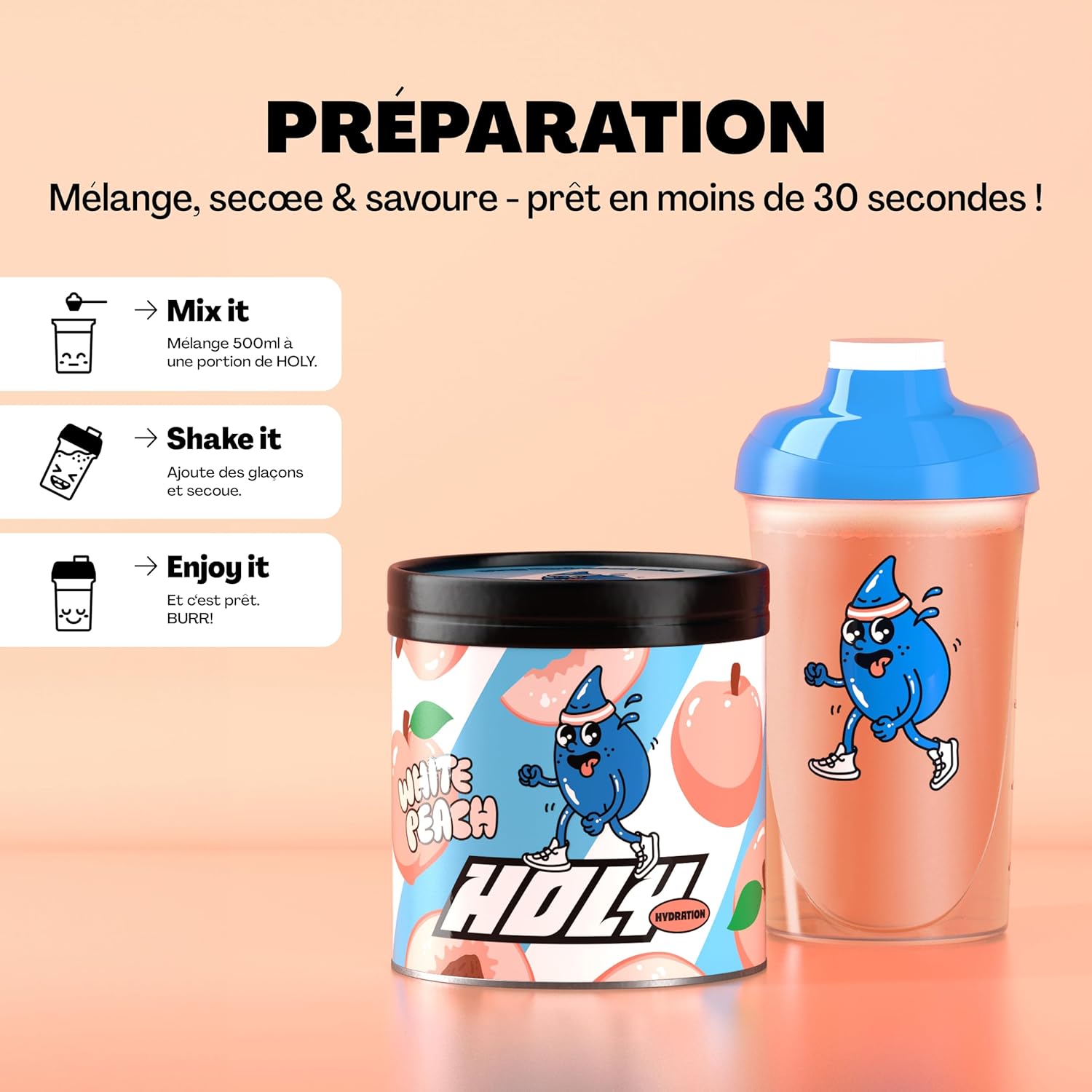 HOLY Hydration 'White Peach': Infographics