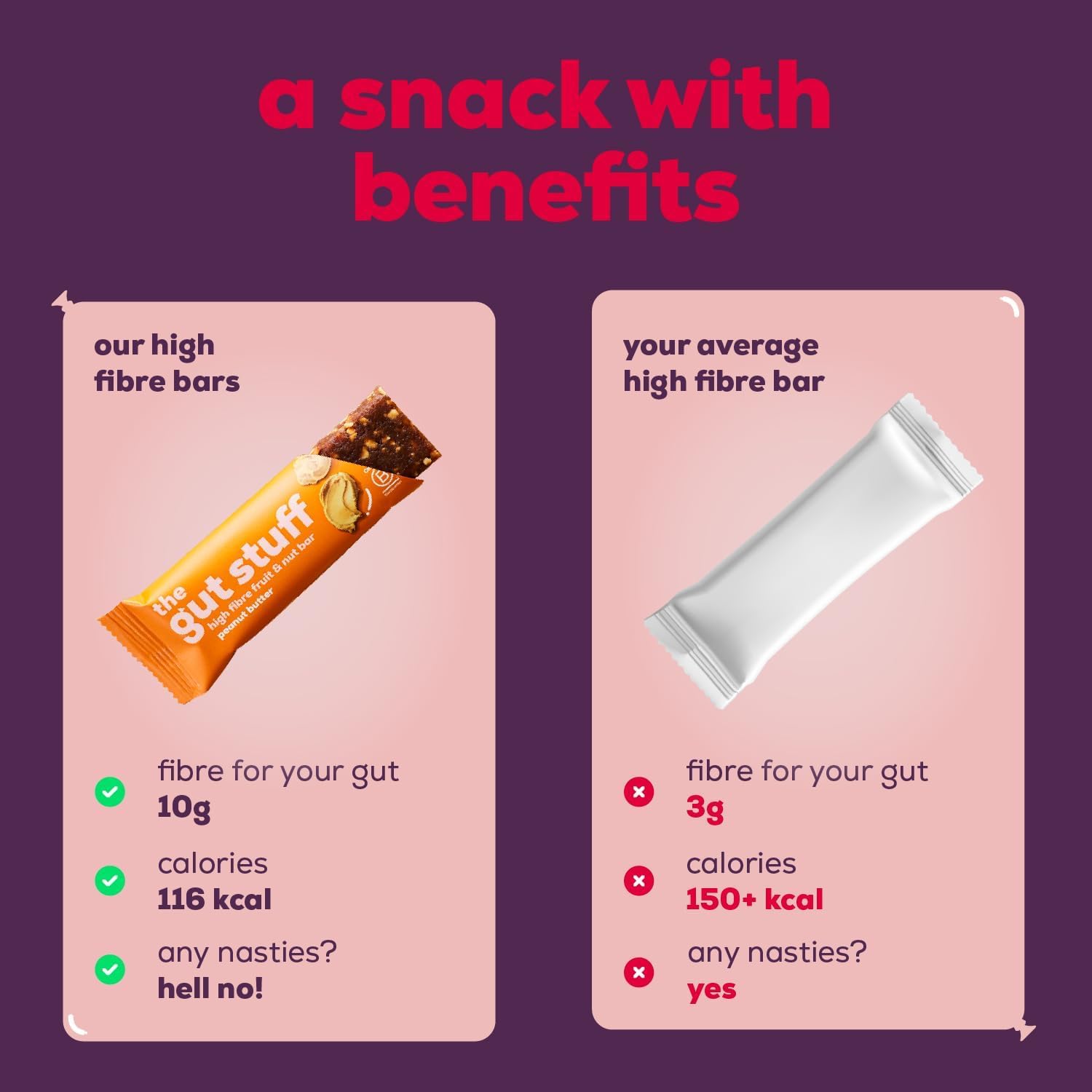 The Gut Stuff High Fibre Fruit & Nut Bars: Infographics