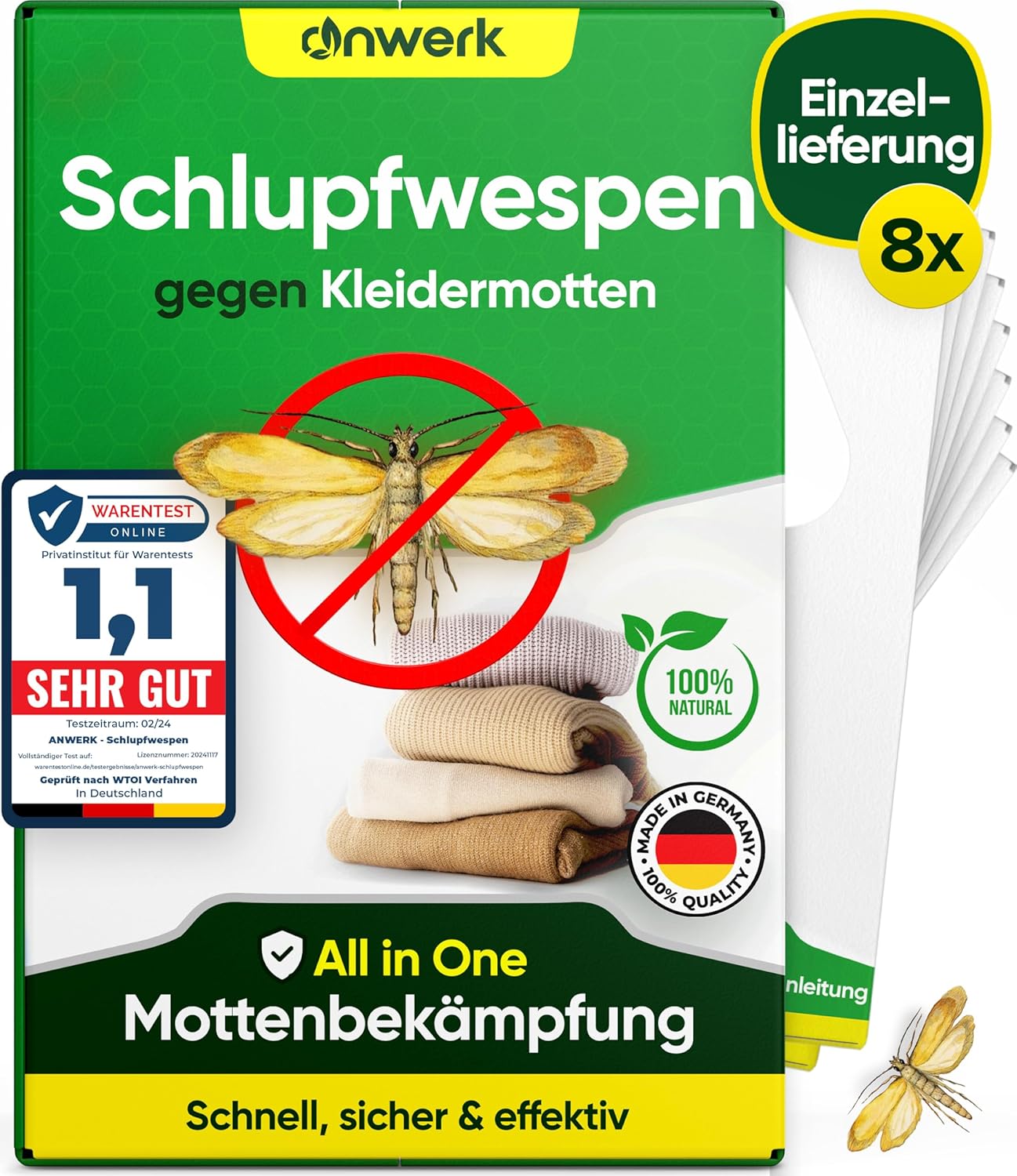 anwerk® Schlupfwespen gegen Kleidermotten: Infographics