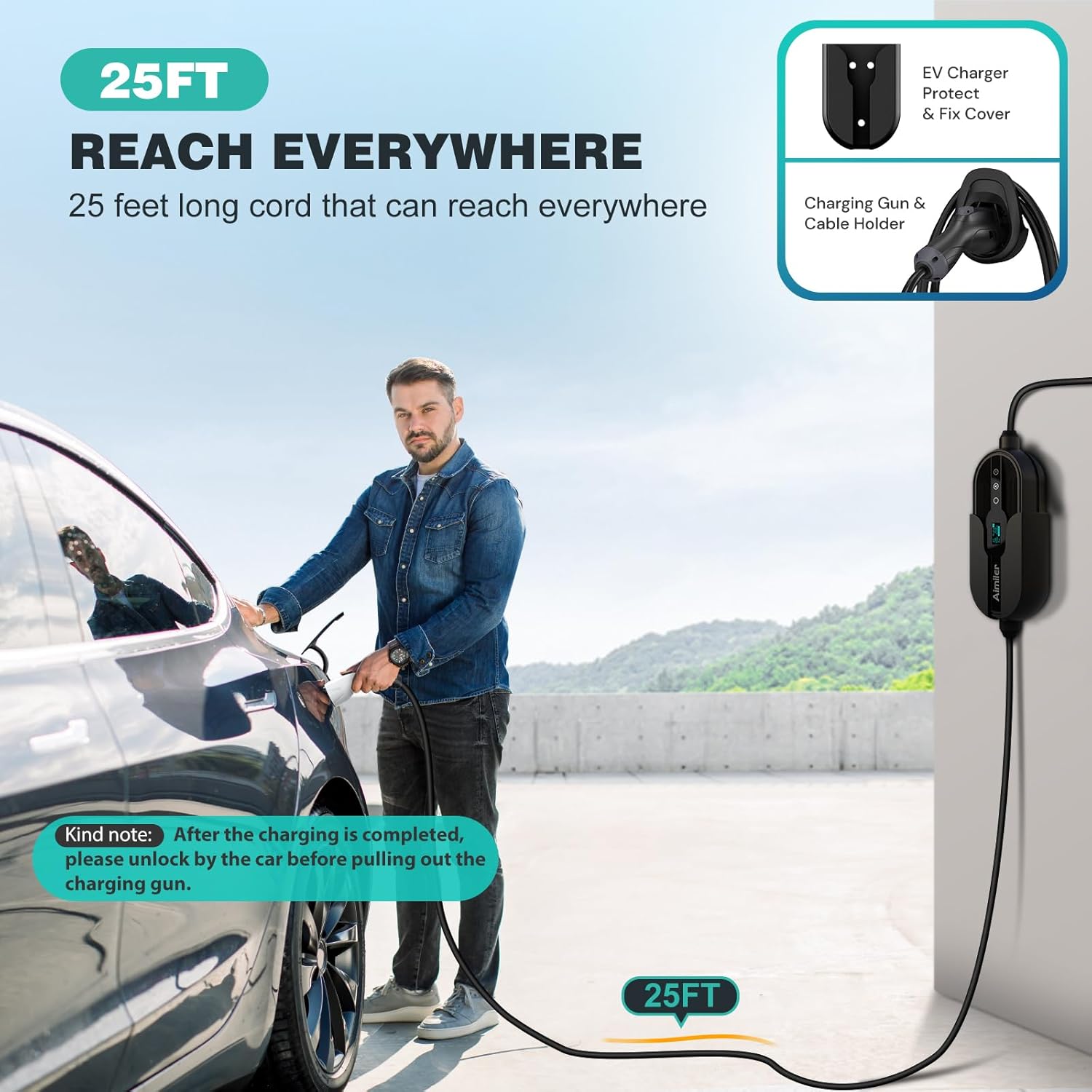 Amazon.com: AIMILER Level 2 Electric Vehicle (EV) Charger(32Amp: Infographics