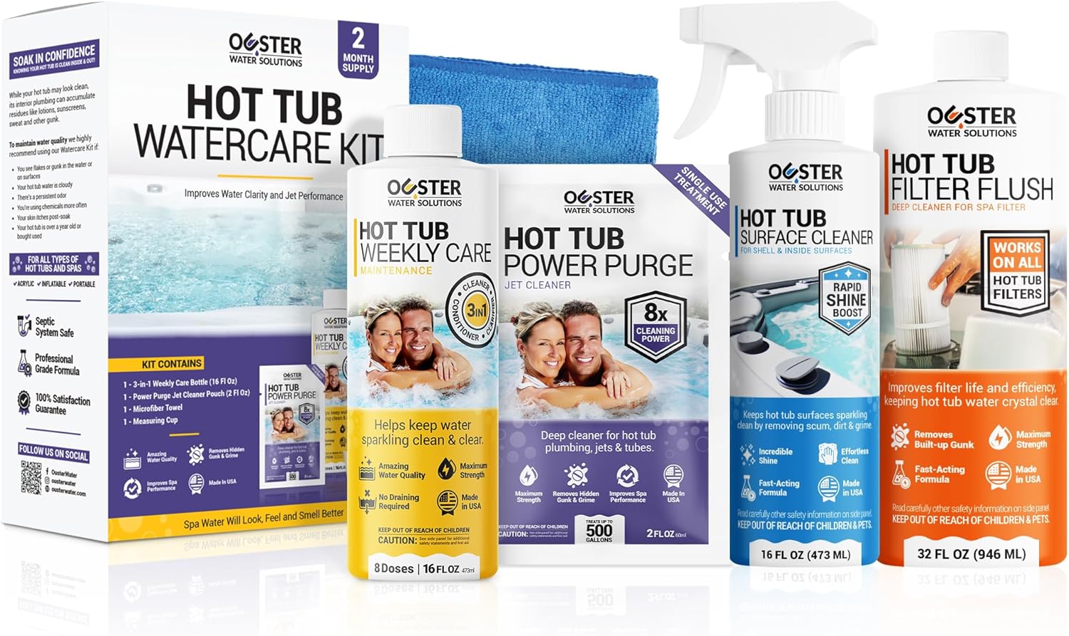 Amazon.com: Bio Ouster Complete Hot Tub Cleaner Kit: Infographics