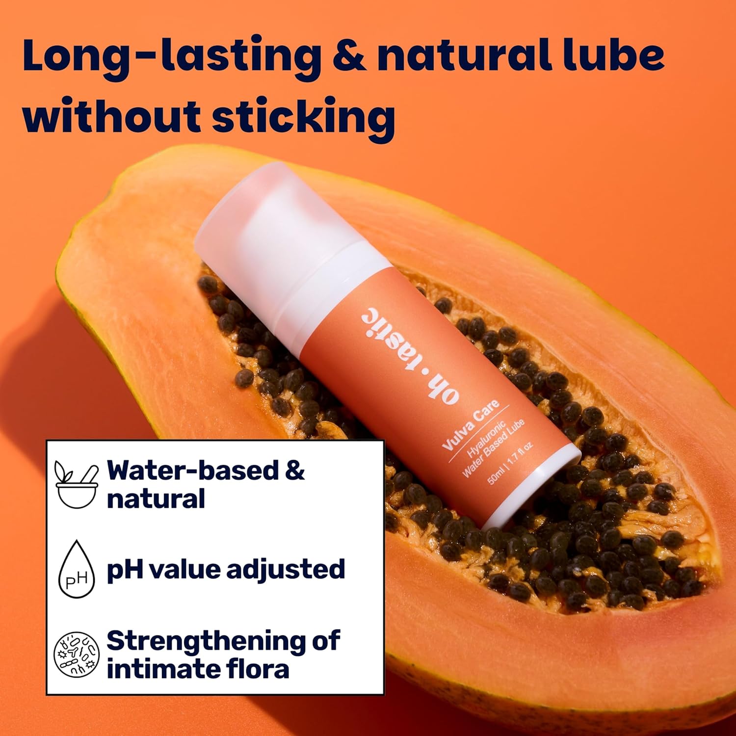 Natural Sensitive Lubricant with Hyaluronic Acid for Women: Infographics