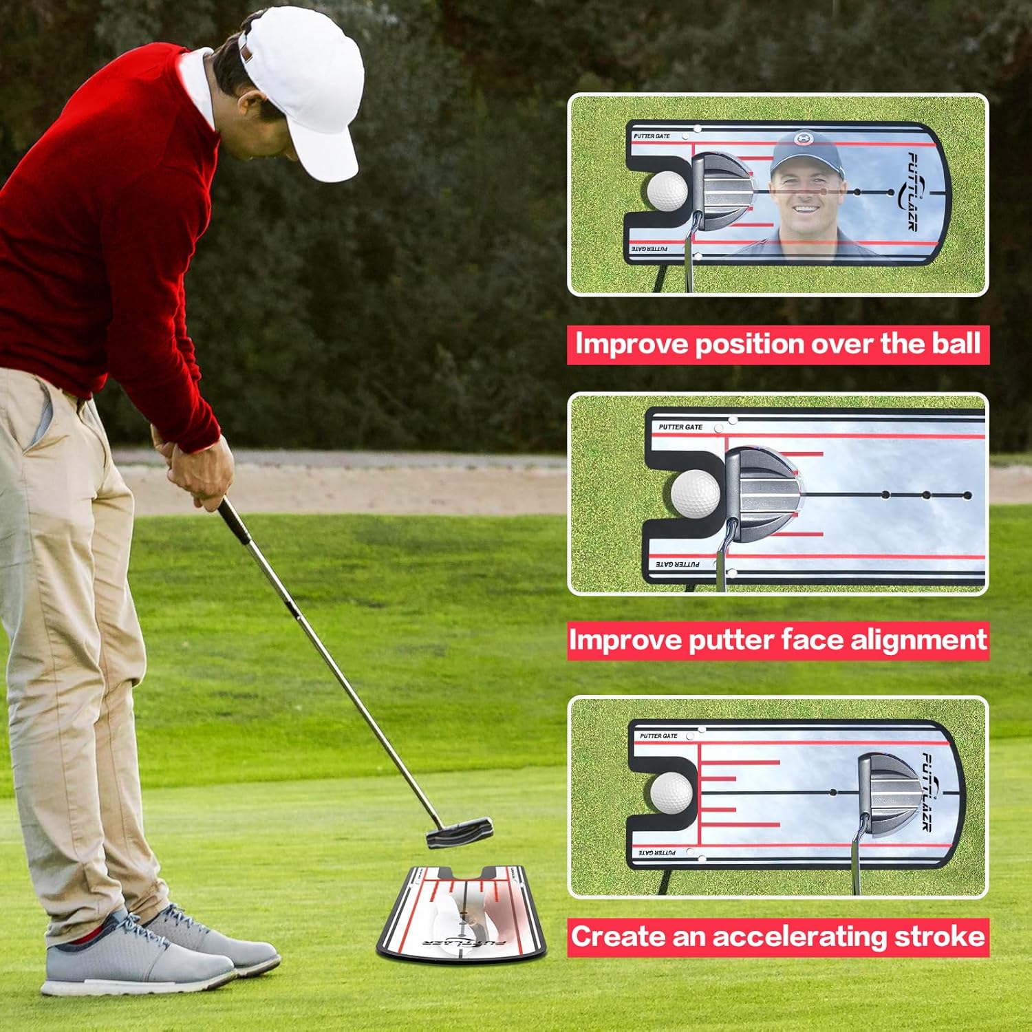 Amazon.com : Golf Putting Mirror with 6 Golf Tees: Infographics