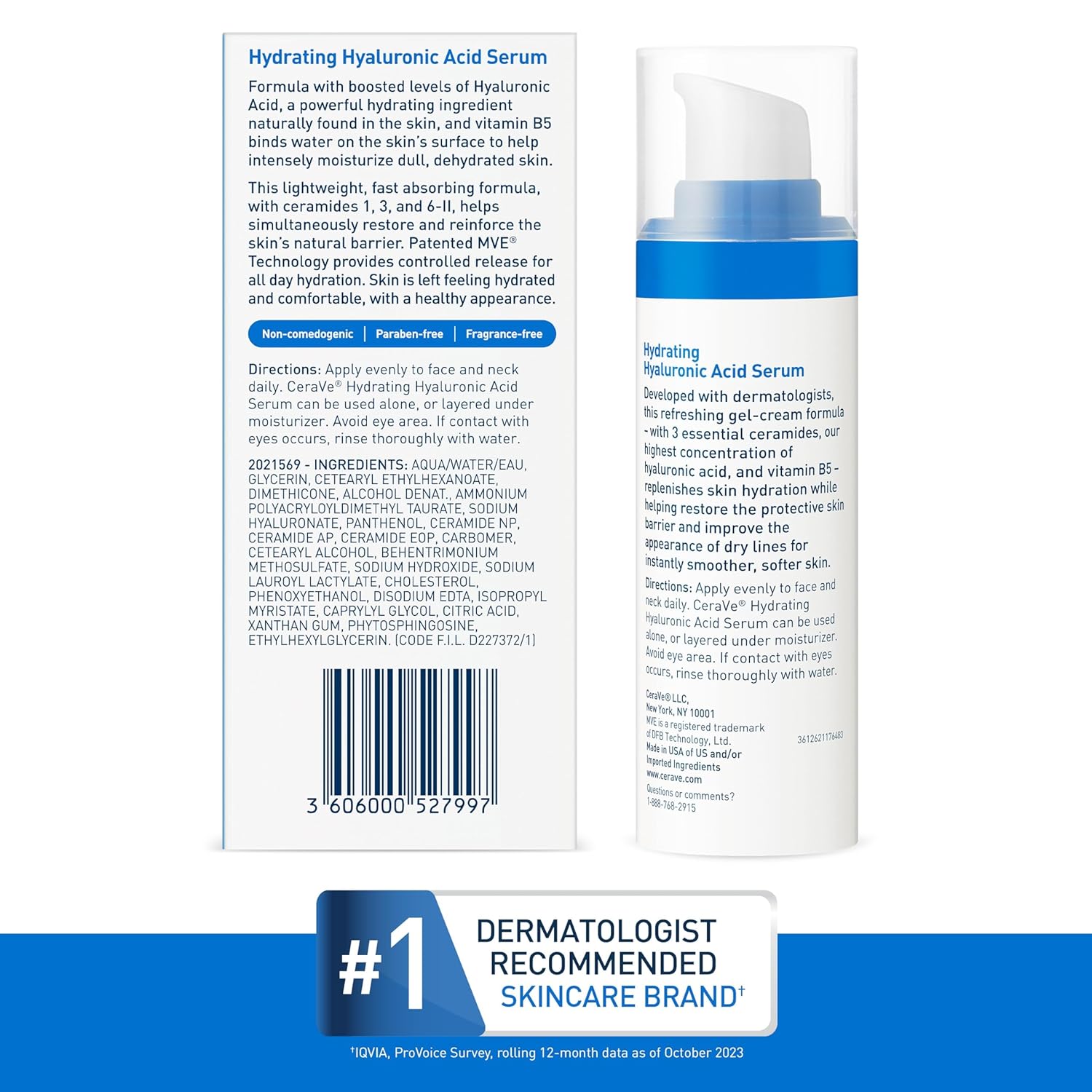 Amazon.com: Cerave Hyaluronic Acid Serum for Face with Vitamin B5 and Ceramides: Infographics
