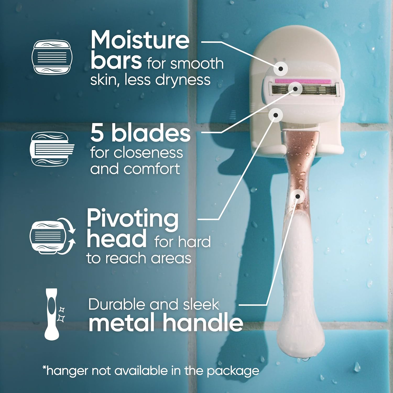 Amazon.com: Gillette Venus Comfortglide plus Olay Sugarberry Women's Razor with Rose…: Infographics
